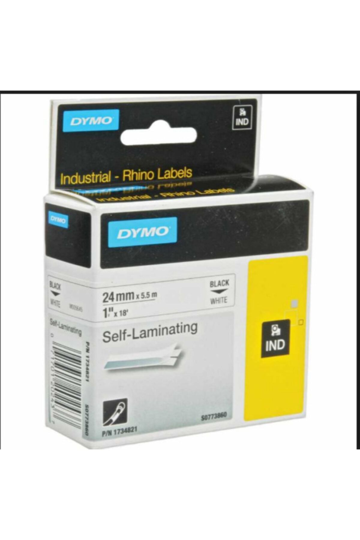 Dymo Rhinopro Sabitpolyster Şerit 9mm X 5.5mt Şeffaf