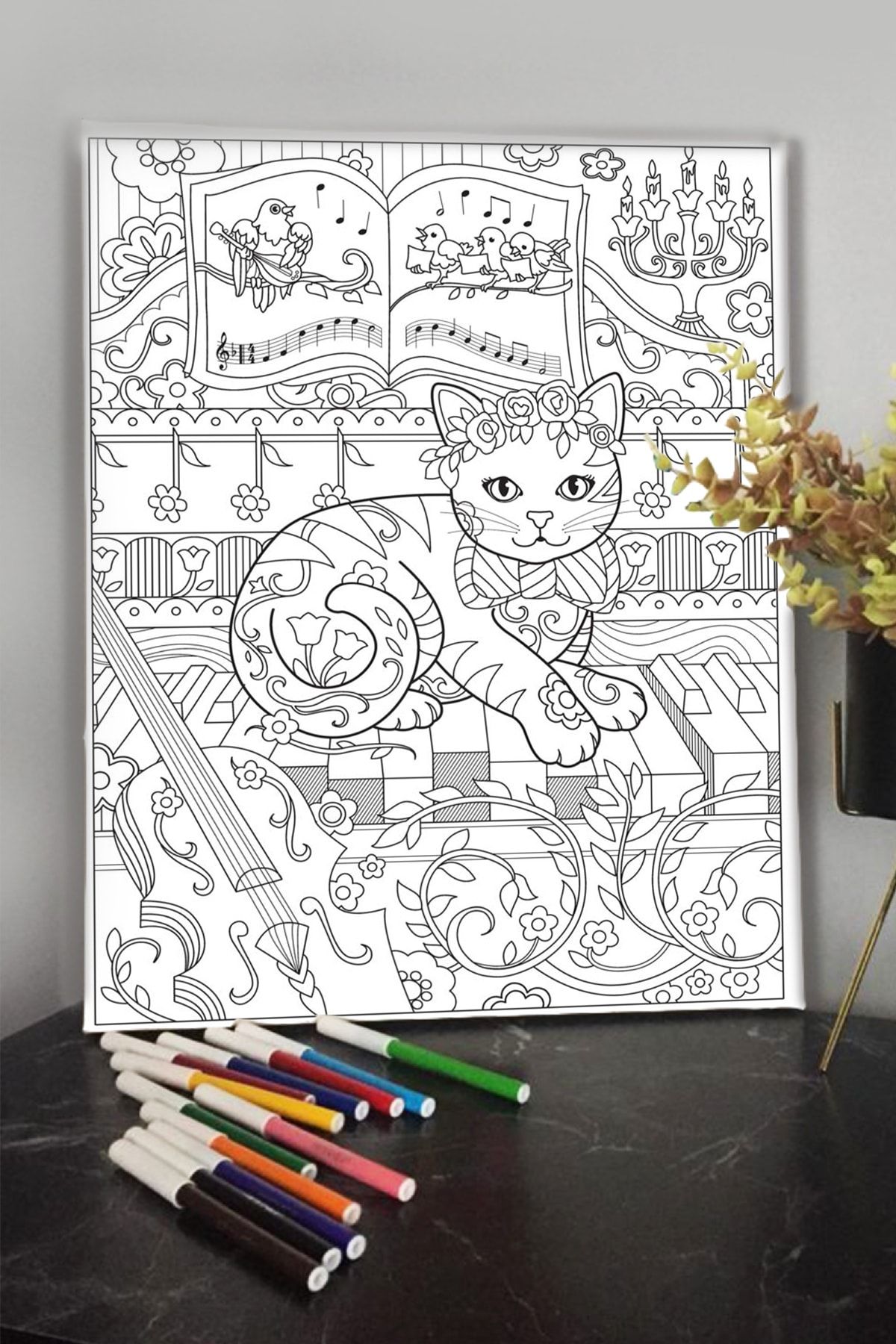 KanvasSepeti 40x30cm Çocuklar Için Guaj,akrilik,keçeli,sulu Boya Ile Boyanabilir Tuval Kalem Hediyesi Yoktur. 157
