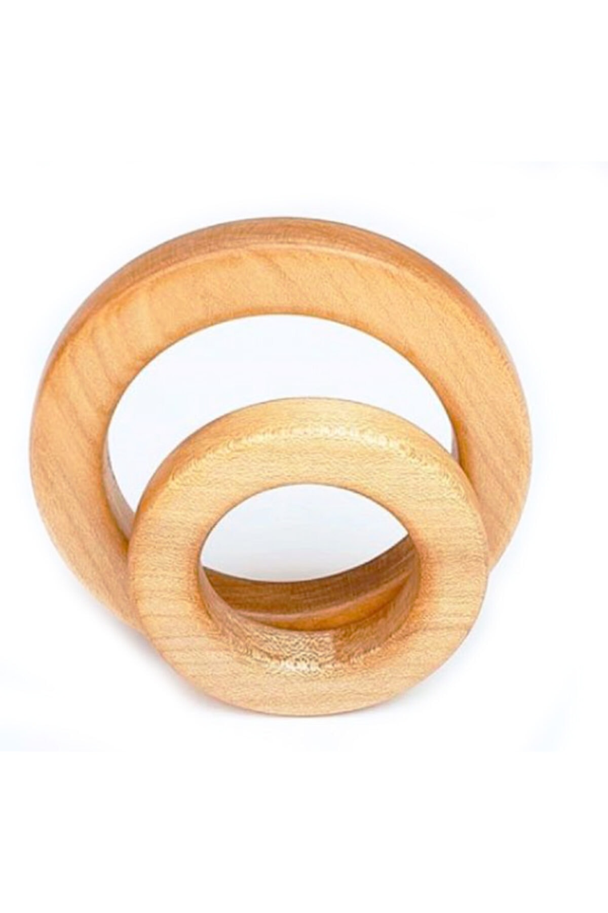 YEDİCE OYUNCAK Akçaağaç Ahşap Diş Halkası 70 Mm