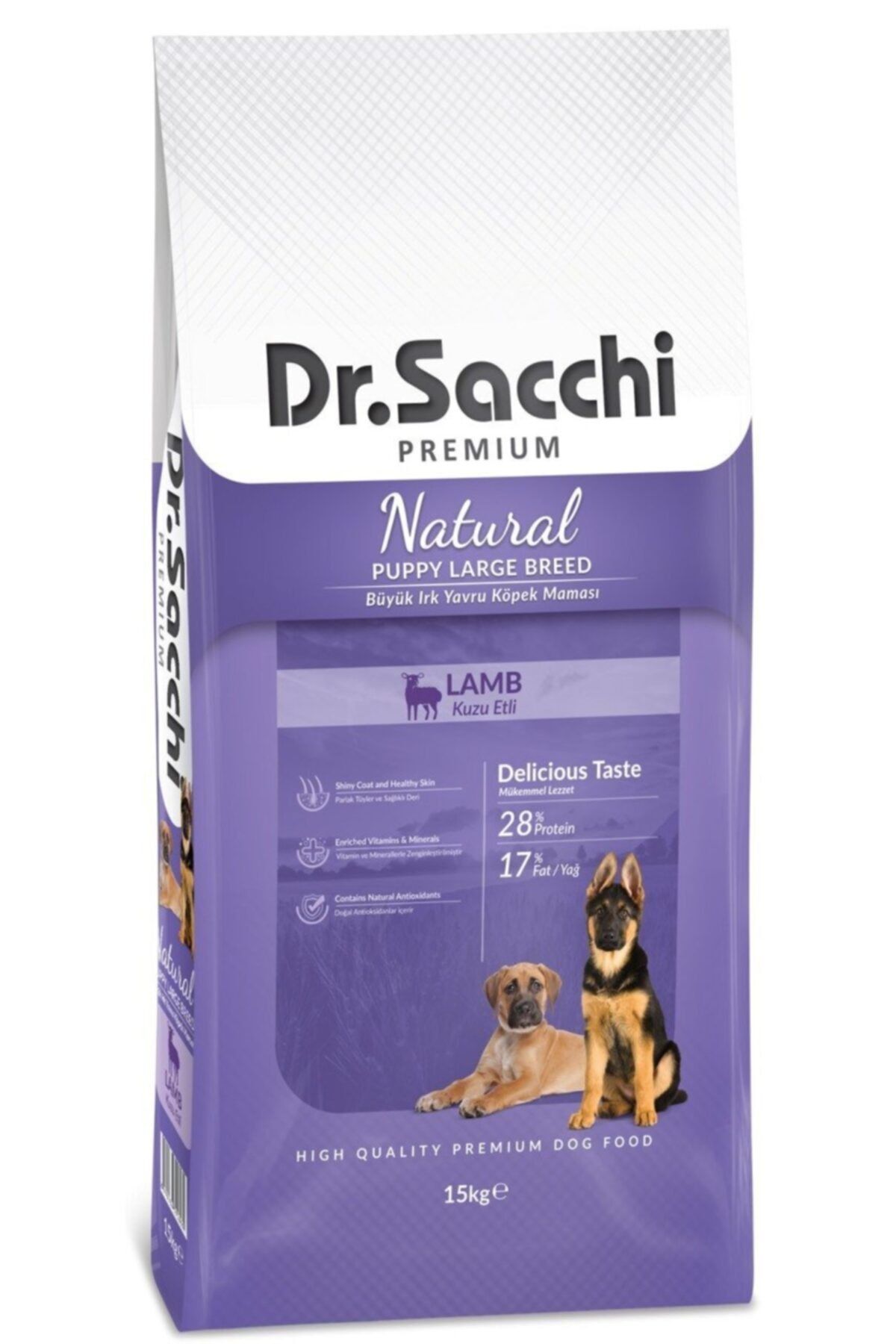 dr sacchi puppy large lamb buyuk irk kuzu etli yavru kopek mamasi 15 kg fiyati yorumlari trendyol