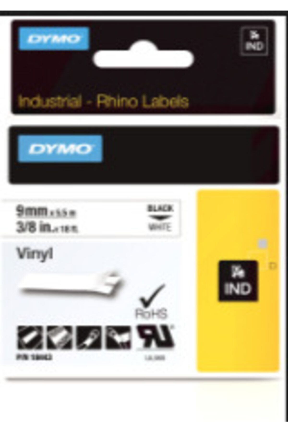Dymo Rhinopro Sabitpolyster Şerit 12mm X 5.5mt Beyaz