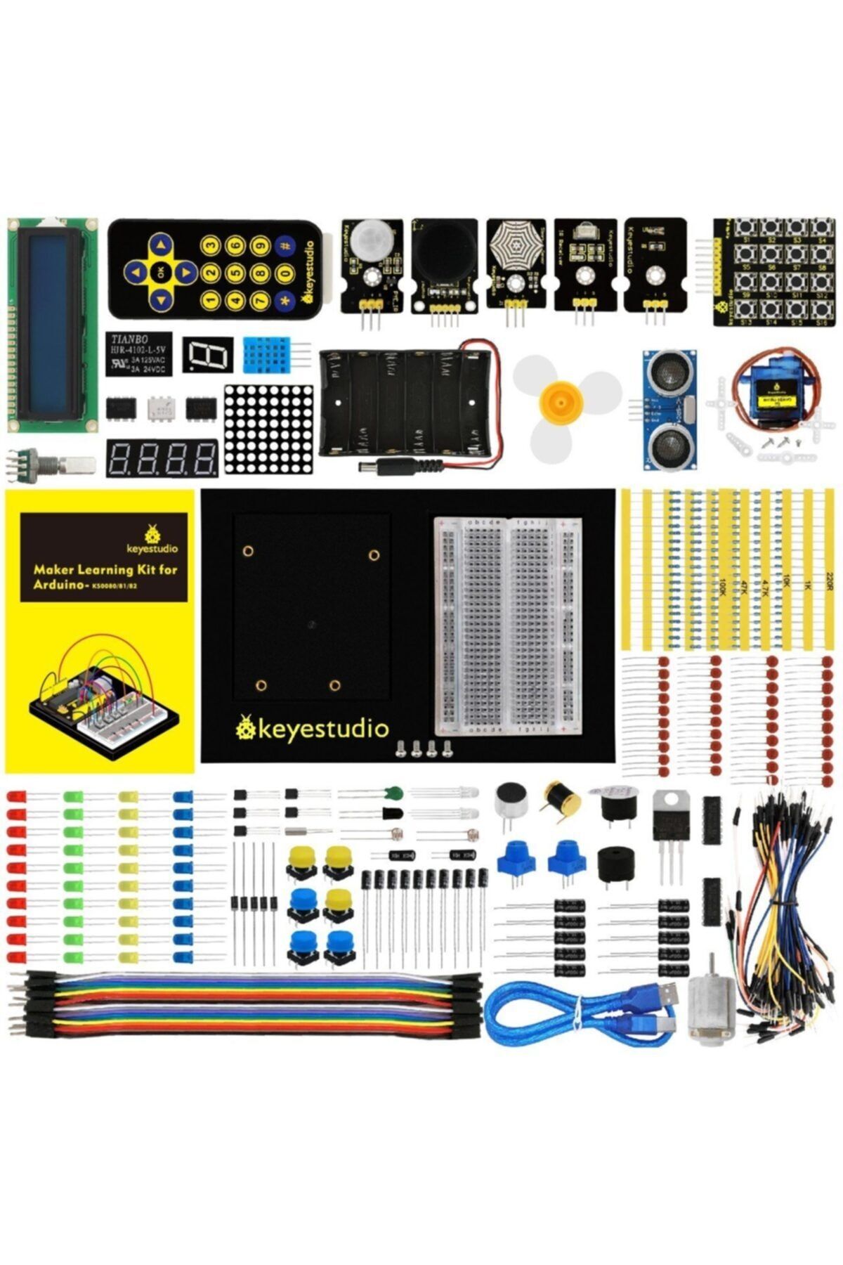 Keyestudio Yeni Başlayanlar Için Maker Öğrenme Seti (denetleyici Hariç)