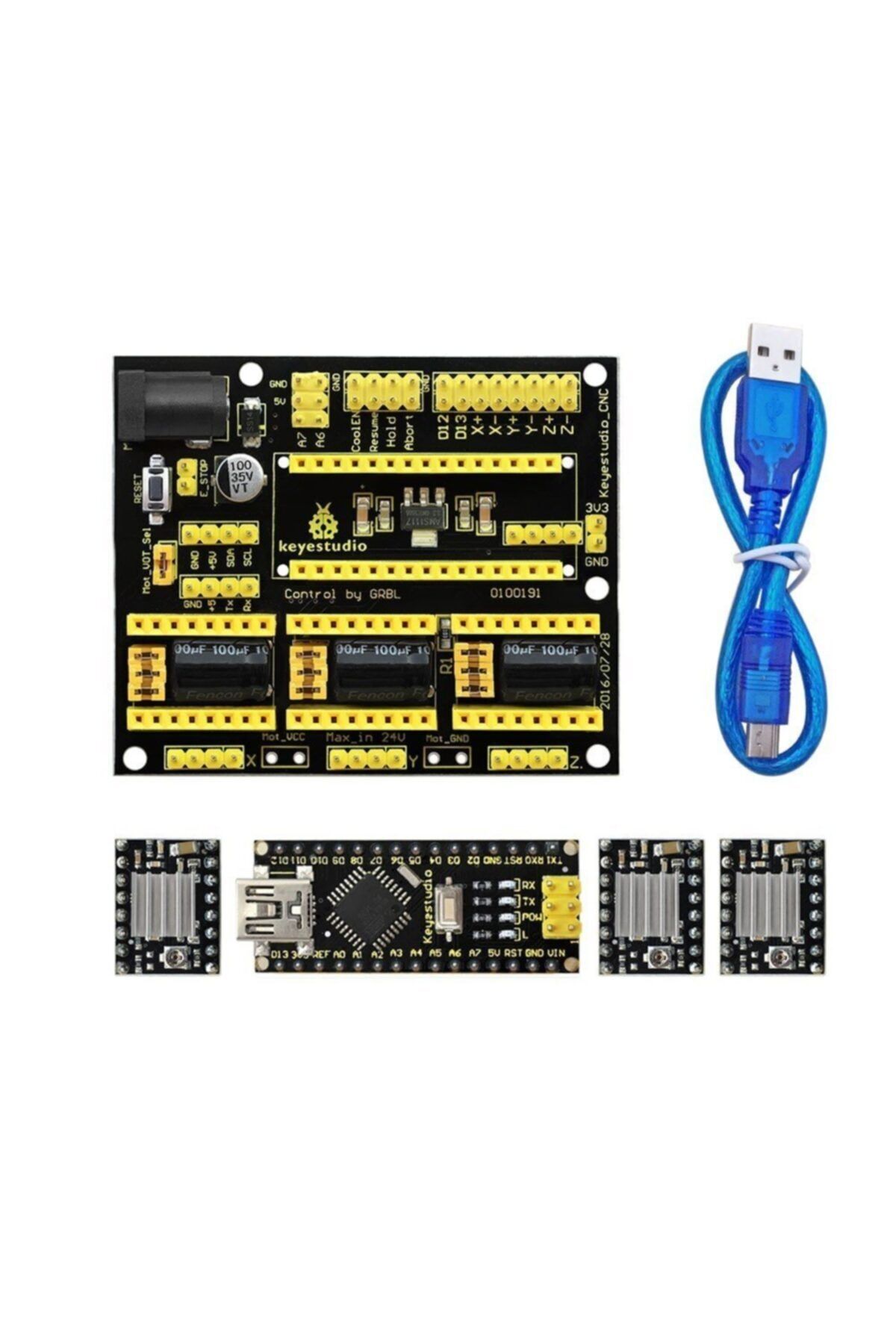 Keyestudio Cnc Kit (Cnc Shield V4.0 + 3Xa4988/Grbl Uyumlu)