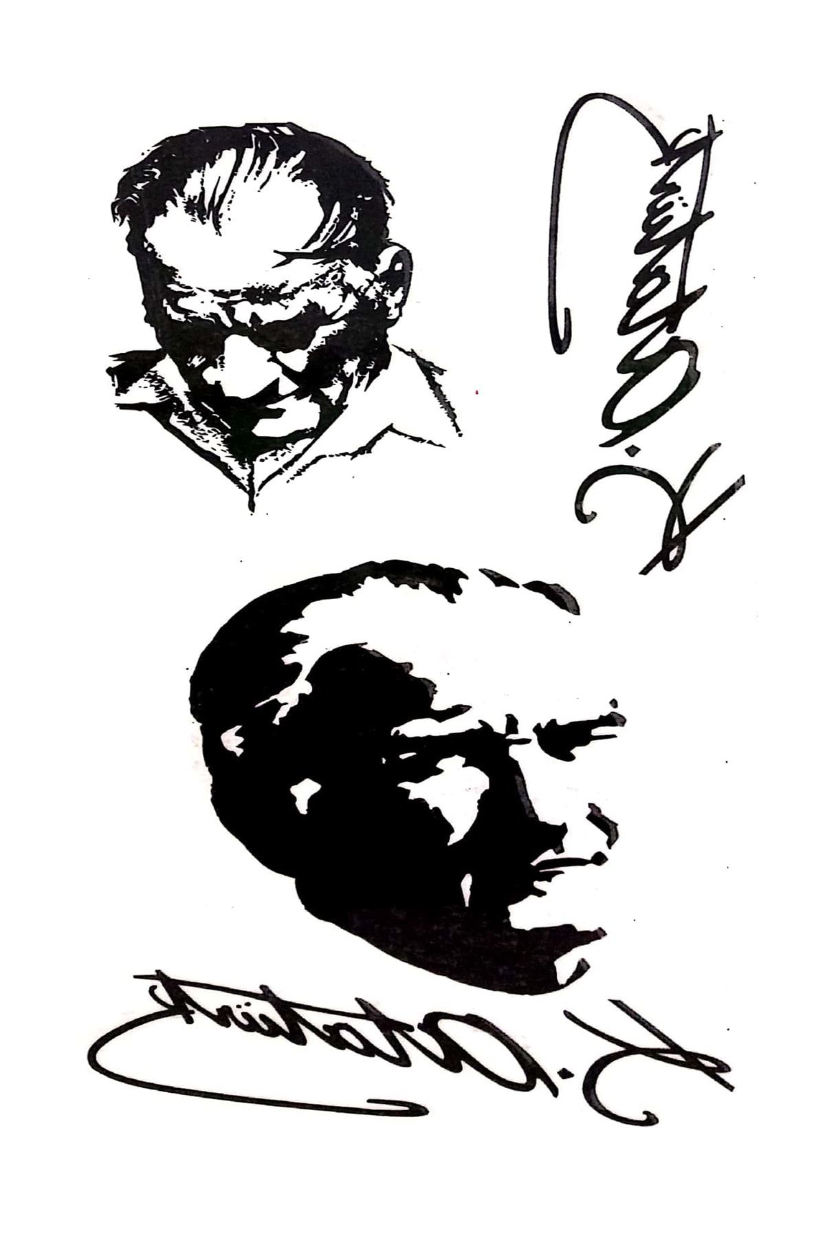 Parti dolabı Tattoo Geçici Dövme Atatürk Imza Dövmesi Modelleri 1