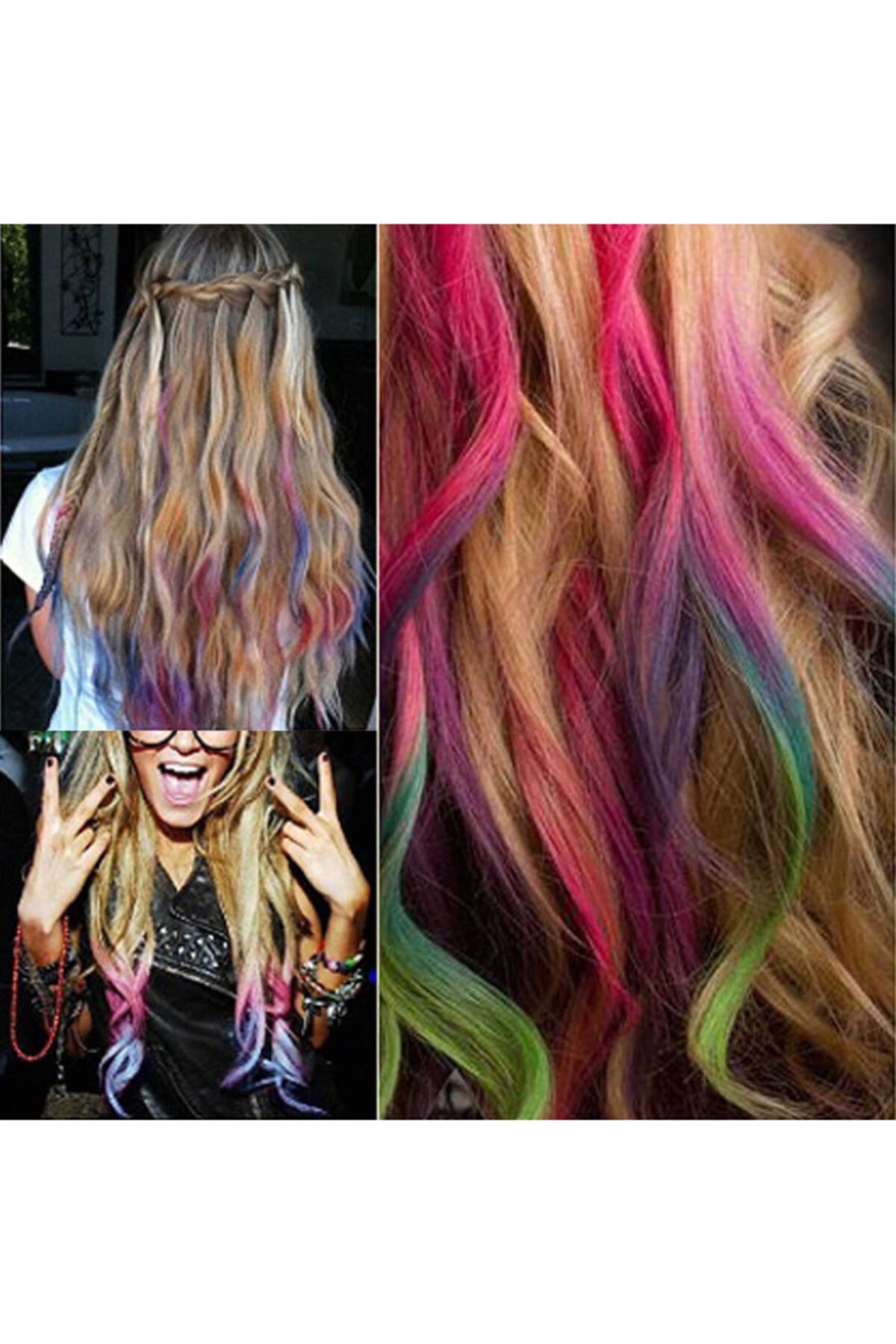 hair chalk sac tebesiri seti 6 renk fiyati yorumlari trendyol