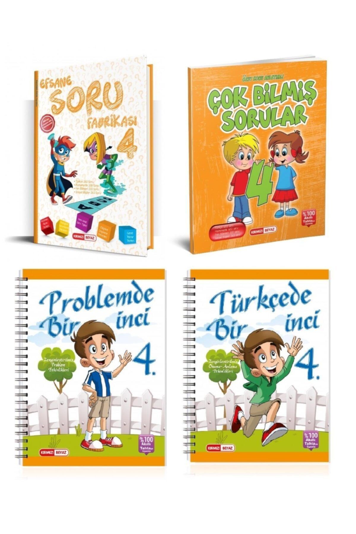 Kirmizi Beyaz Yayinlari Kirmizi Beyaz 4 Sinif Soru Bankasi Seti Trendyol