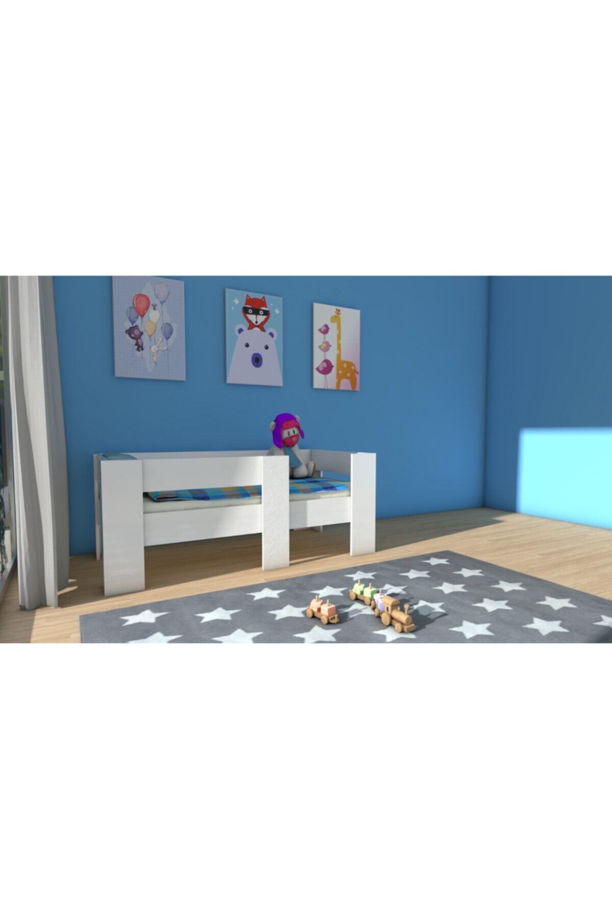 ETMERMO Montessori Karyola Beyaz Eymo 2 Mini - 70x140 Yatak Uyumlu