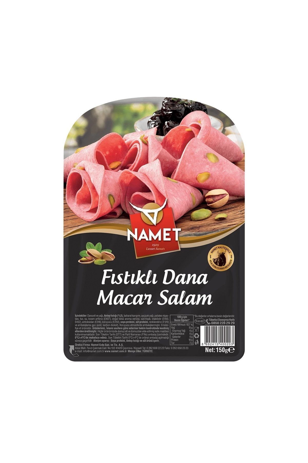 Namet Dana Fıstıklı Salam 150 gr