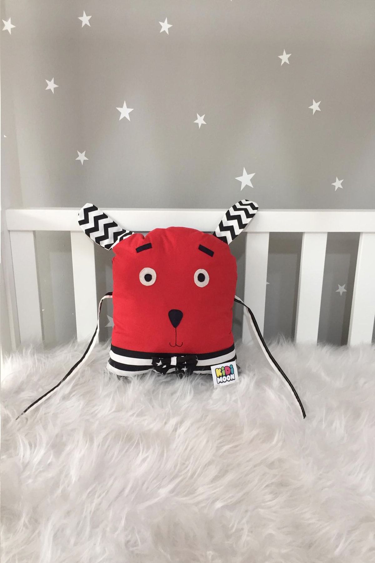 Jaju Baby Kidimoon Kırmızı Kedi Beşik Koruma Dekor Yastık