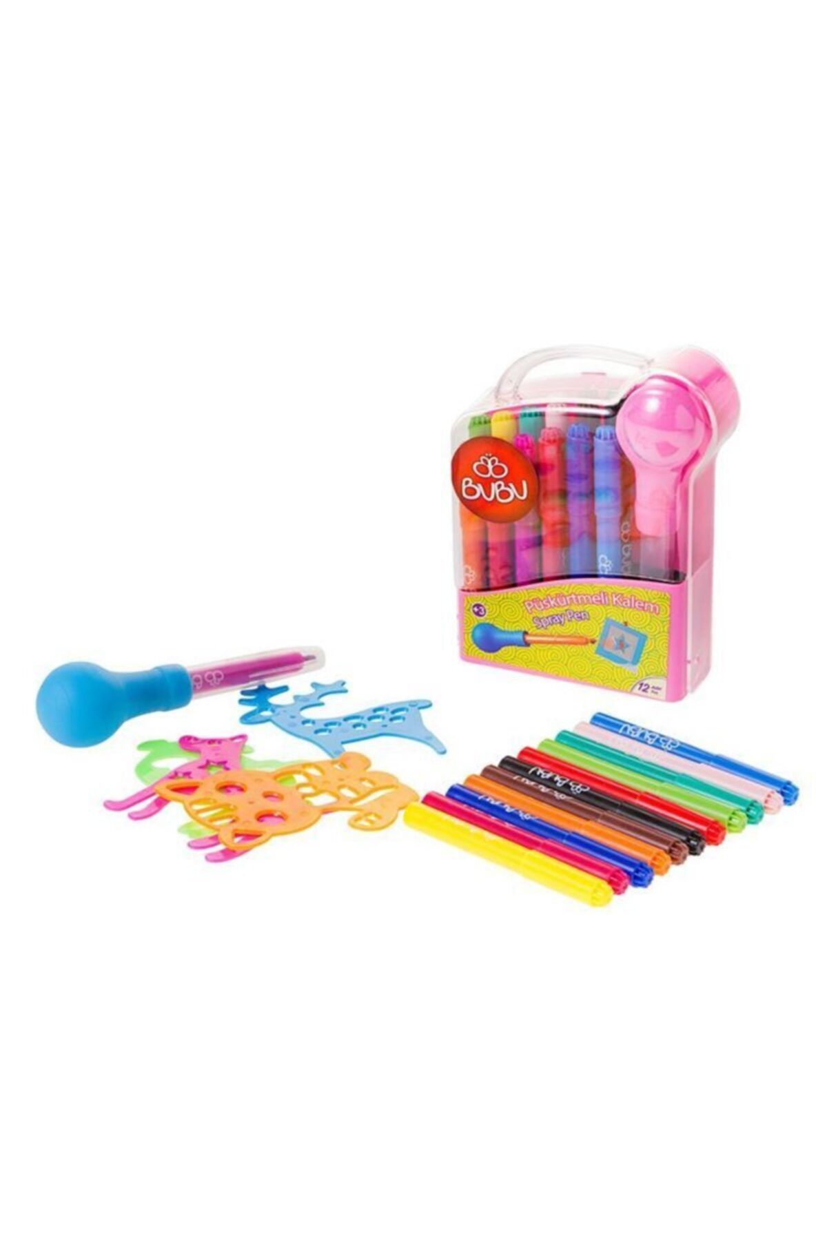 Bubu Püskürtmeli Kalem 12 Renk -pk0001