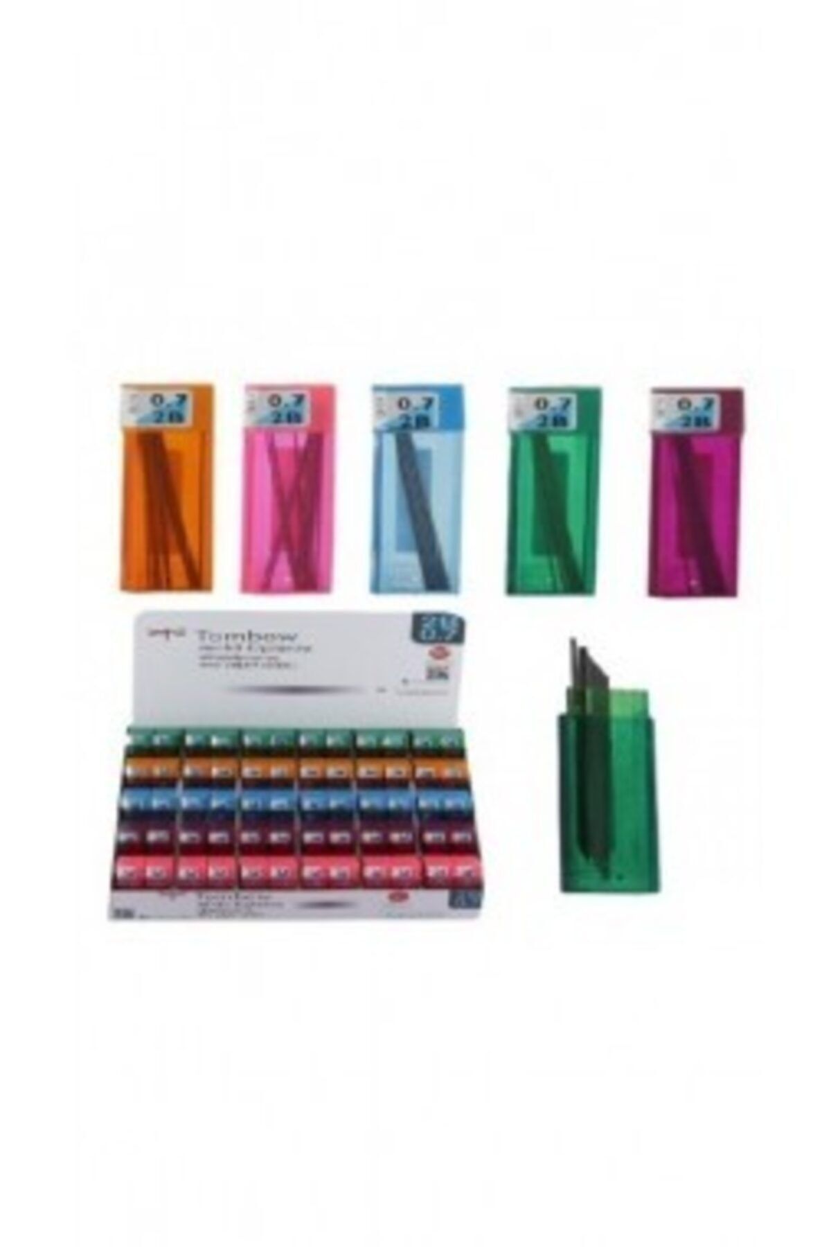 Tombow 0,7 2b Kalem Ucu Siyah (canlı Renkler) 5 Li