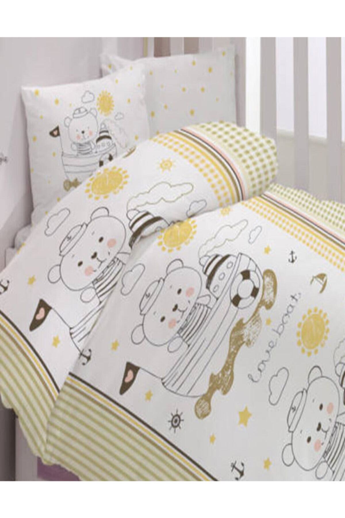 Altınbaşak % 100 Pamuklu Teddy Bebek Nevresim Takım -