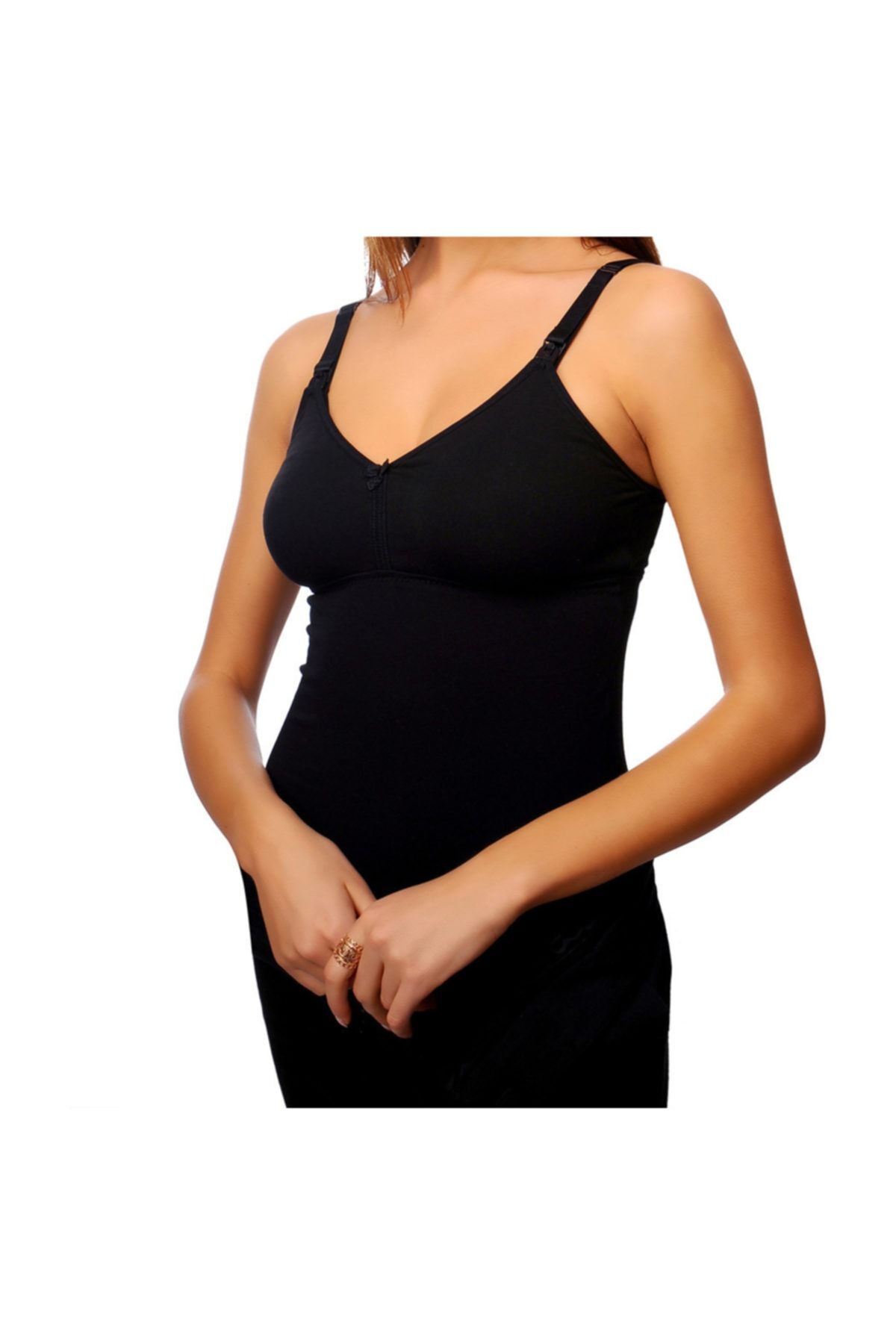 SafeMom - Klasik Emzirme Atleti Siyah 85