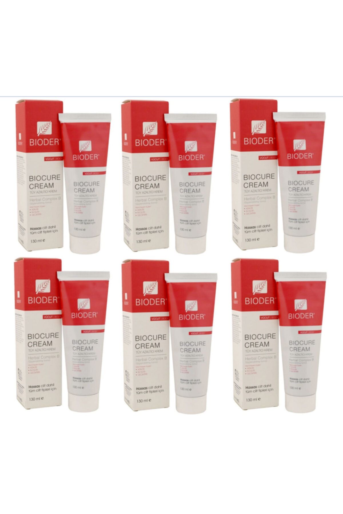Bioder 6'lı Bıocure Tüy Azaltıcı Krem 130 ml