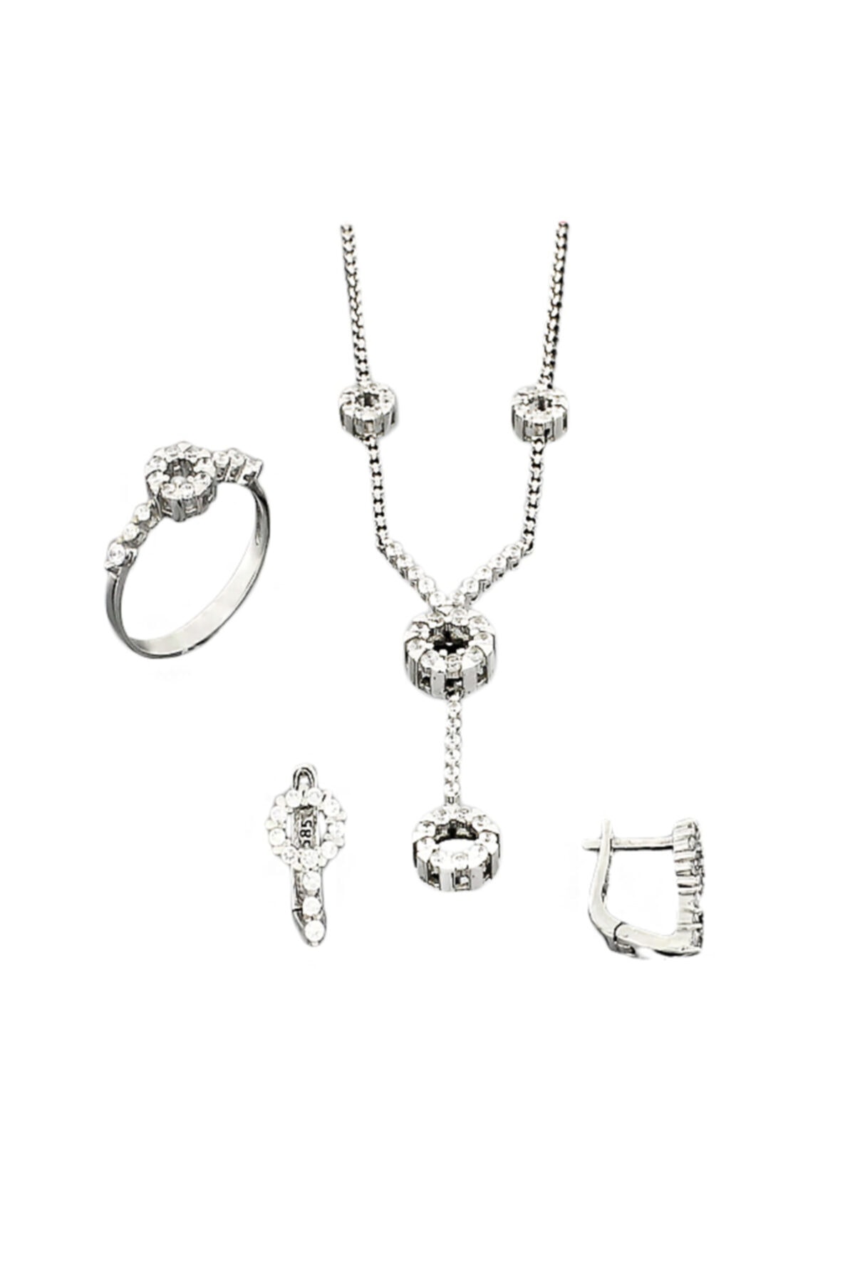 Tuğrul Kuyumculuk Kadın Taşlı 3'lü Mini Set