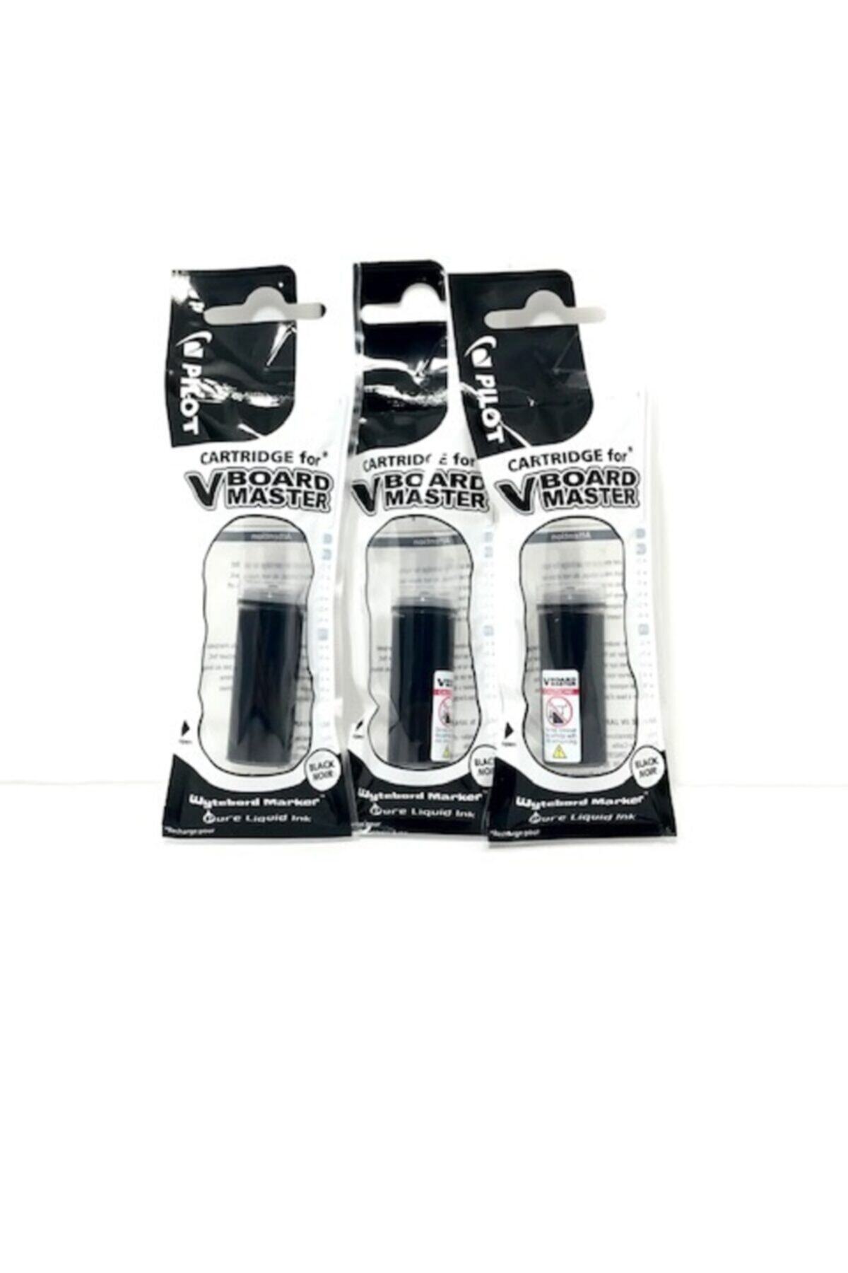 Pilot V Board Master Tahta Kalemi Kartuşu 3'lü Siyah