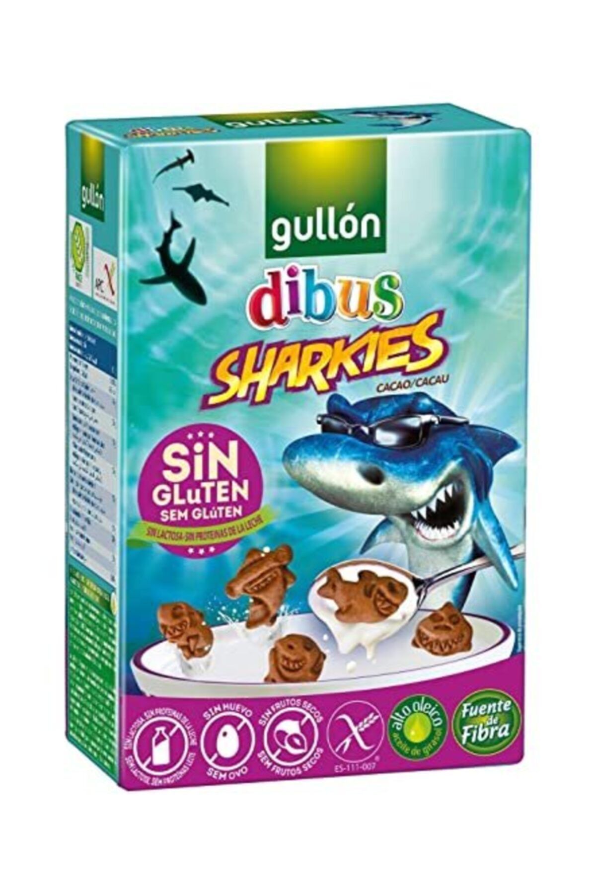 Gullon Dibus Sharkıes Kakaolu Bisküvi 250g (2'li Set)