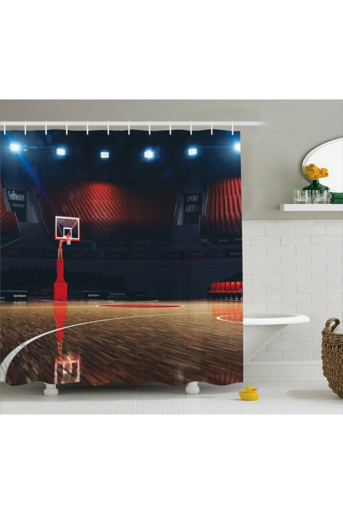 Orange Venue Spor Duş Perdesi Basketbol Salonu