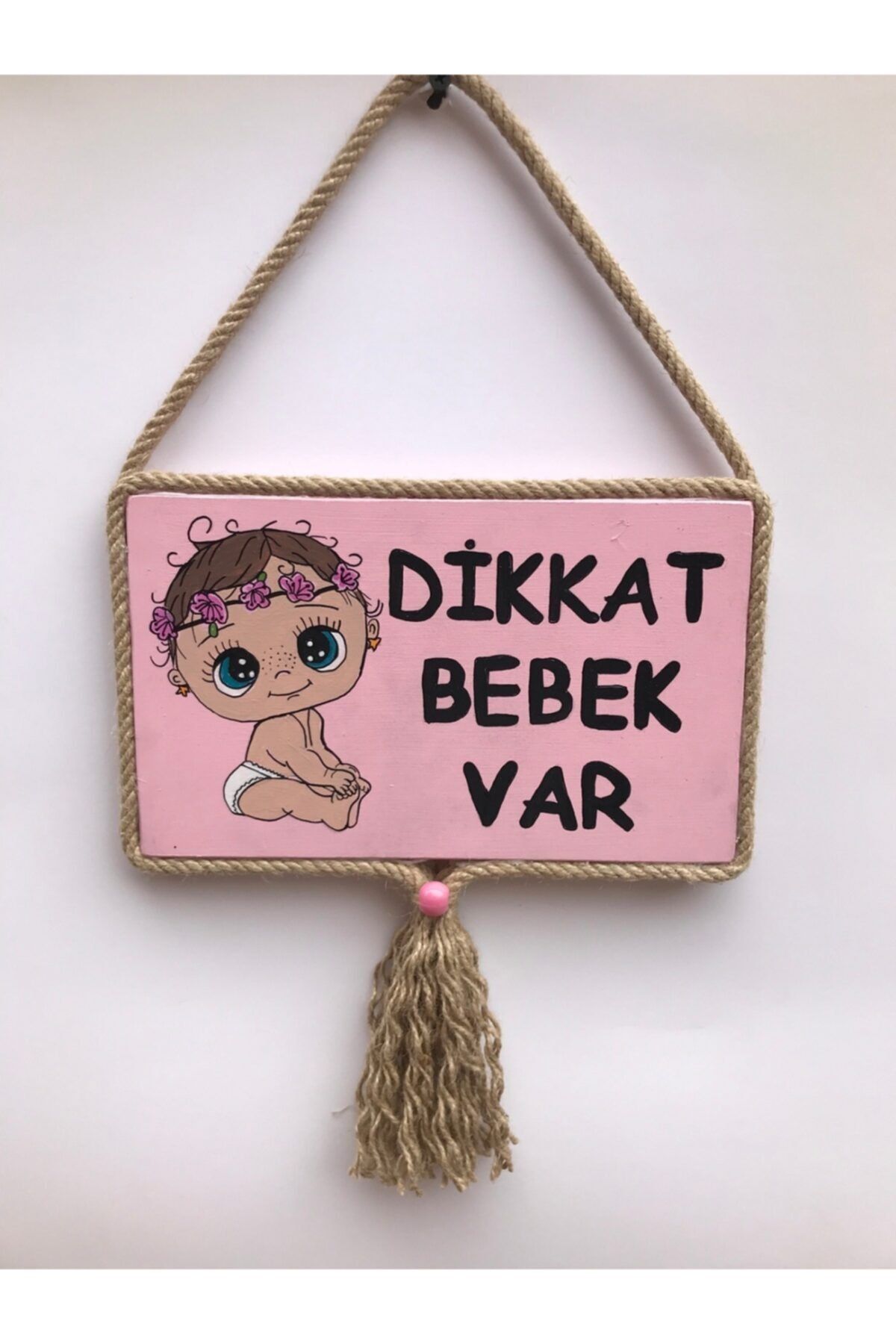 pelny El Yapımı Dikkat Bebek Var Levhası