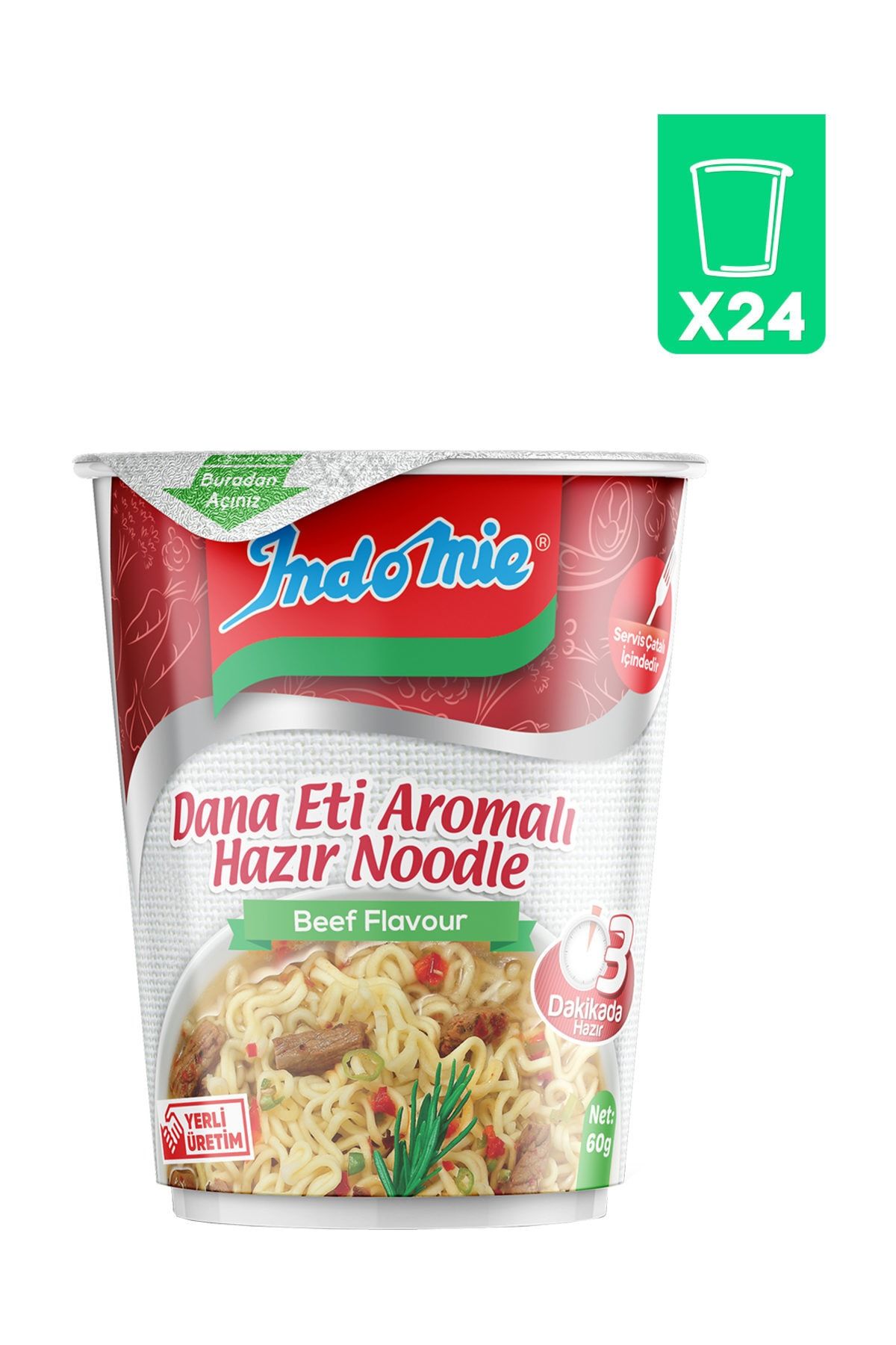 indomie indomie 24 lu dana eti aromali hazir noodle bardak fiyati yorumlari trendyol