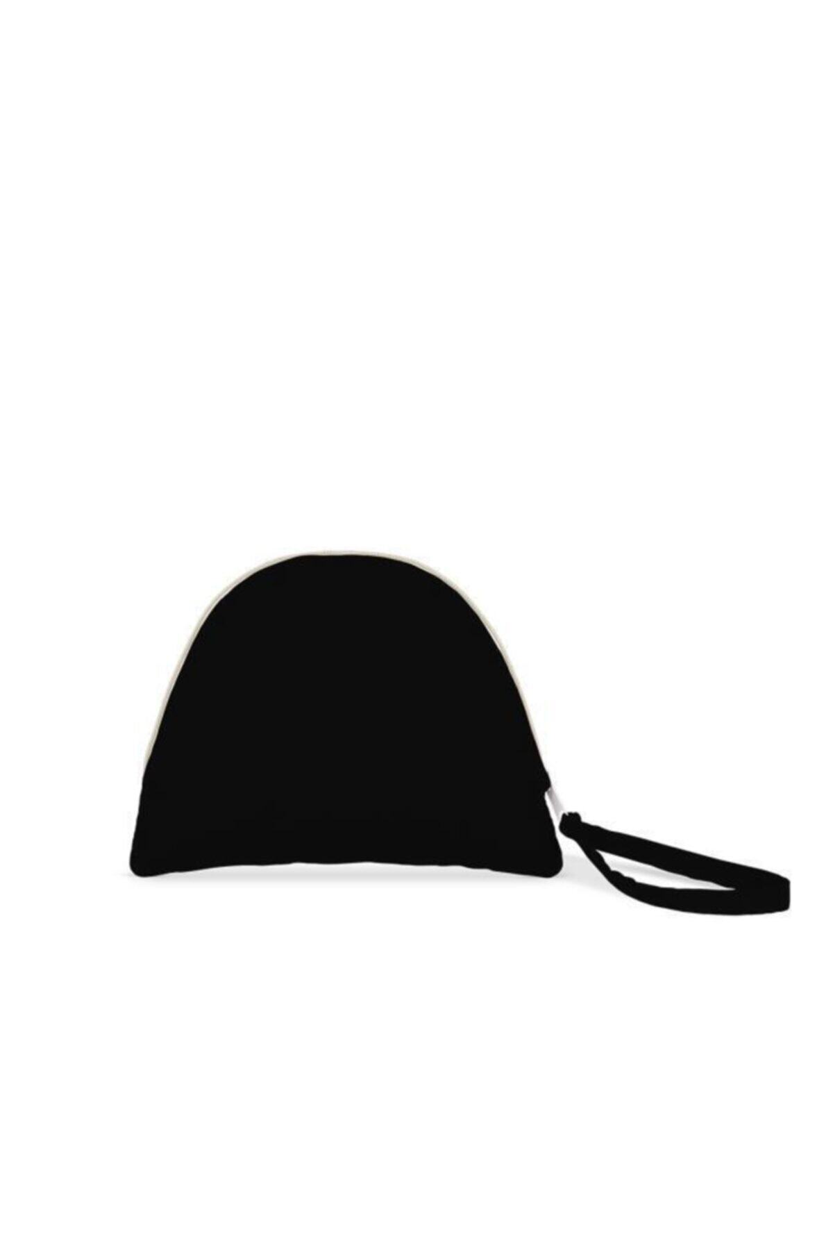 Çınar Bez Çanta Ham Bez Clutch Çanta | Siyah (23x17)