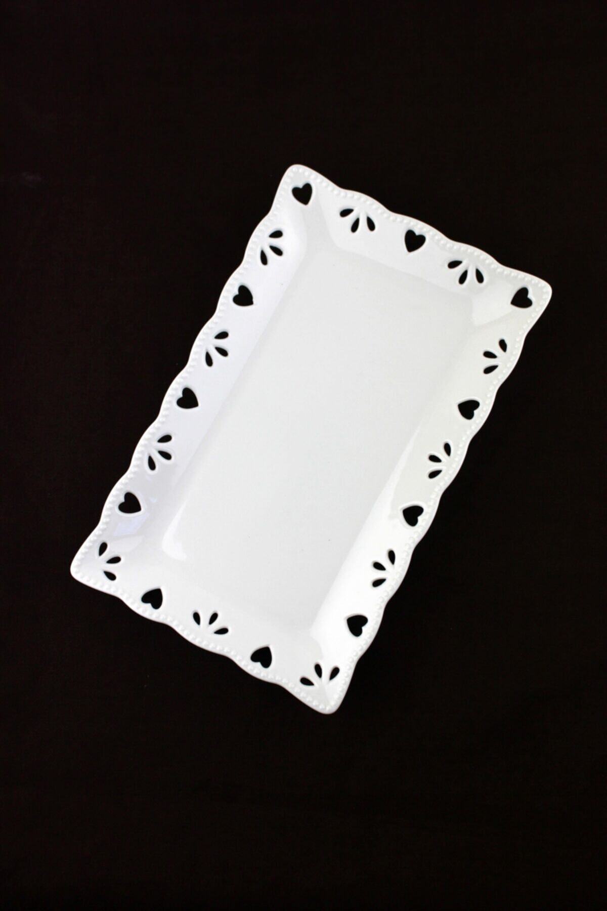ALBETTO Porselen Servis Kayık Tabak Dantel 30cm 51541