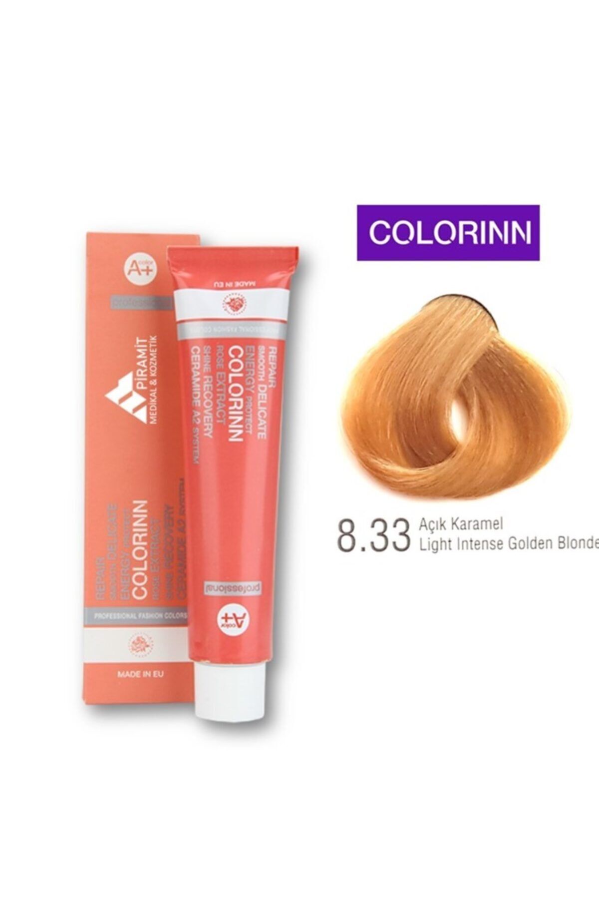 colorinn professional sac boyasi 8 33 acik karamel fiyati yorumlari trendyol