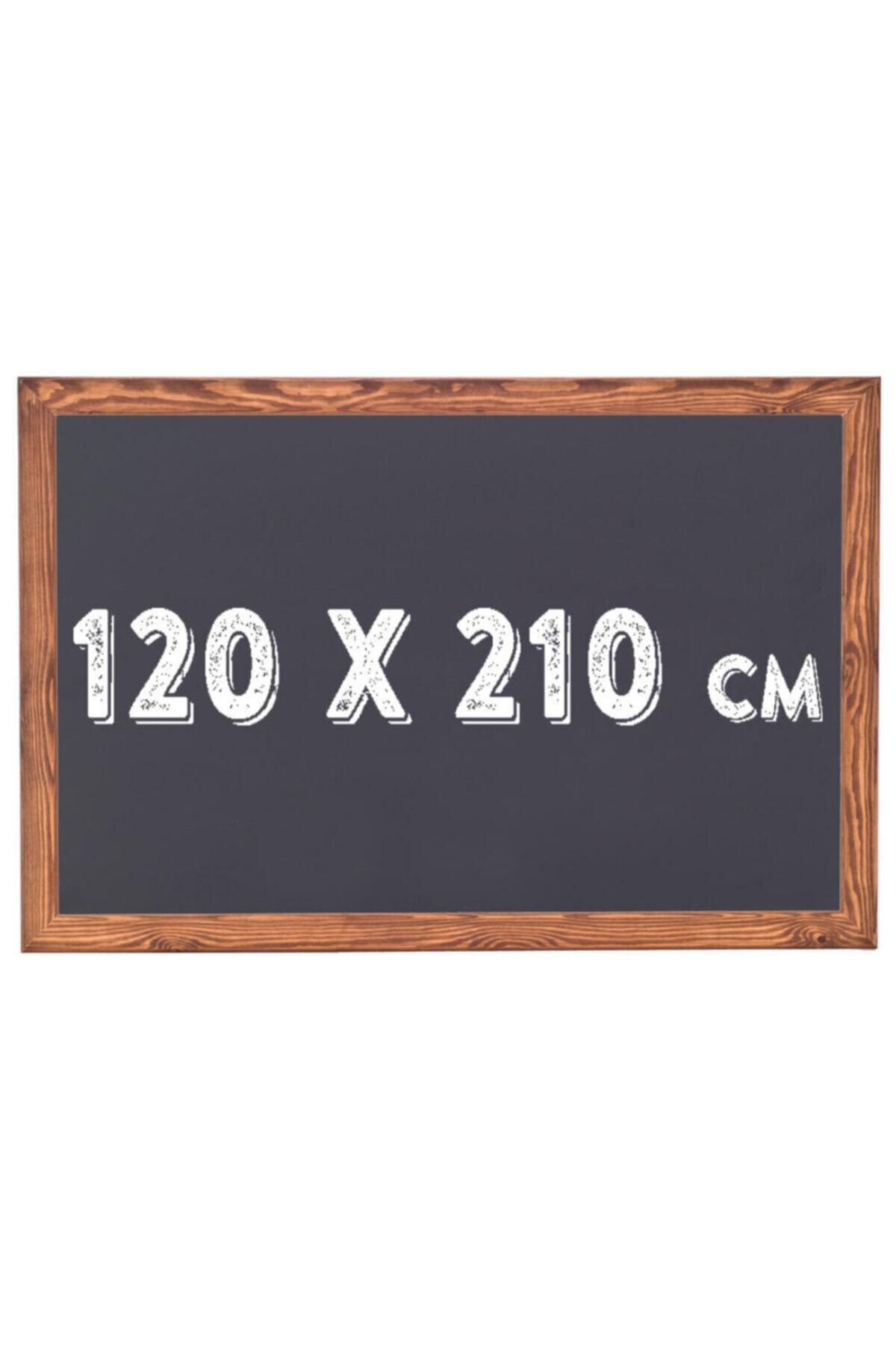 Chalky 120x210 Cm Kara Tahta Ahşap Çerçeveli - Tebeşir Yazı Tahtası - Siyah