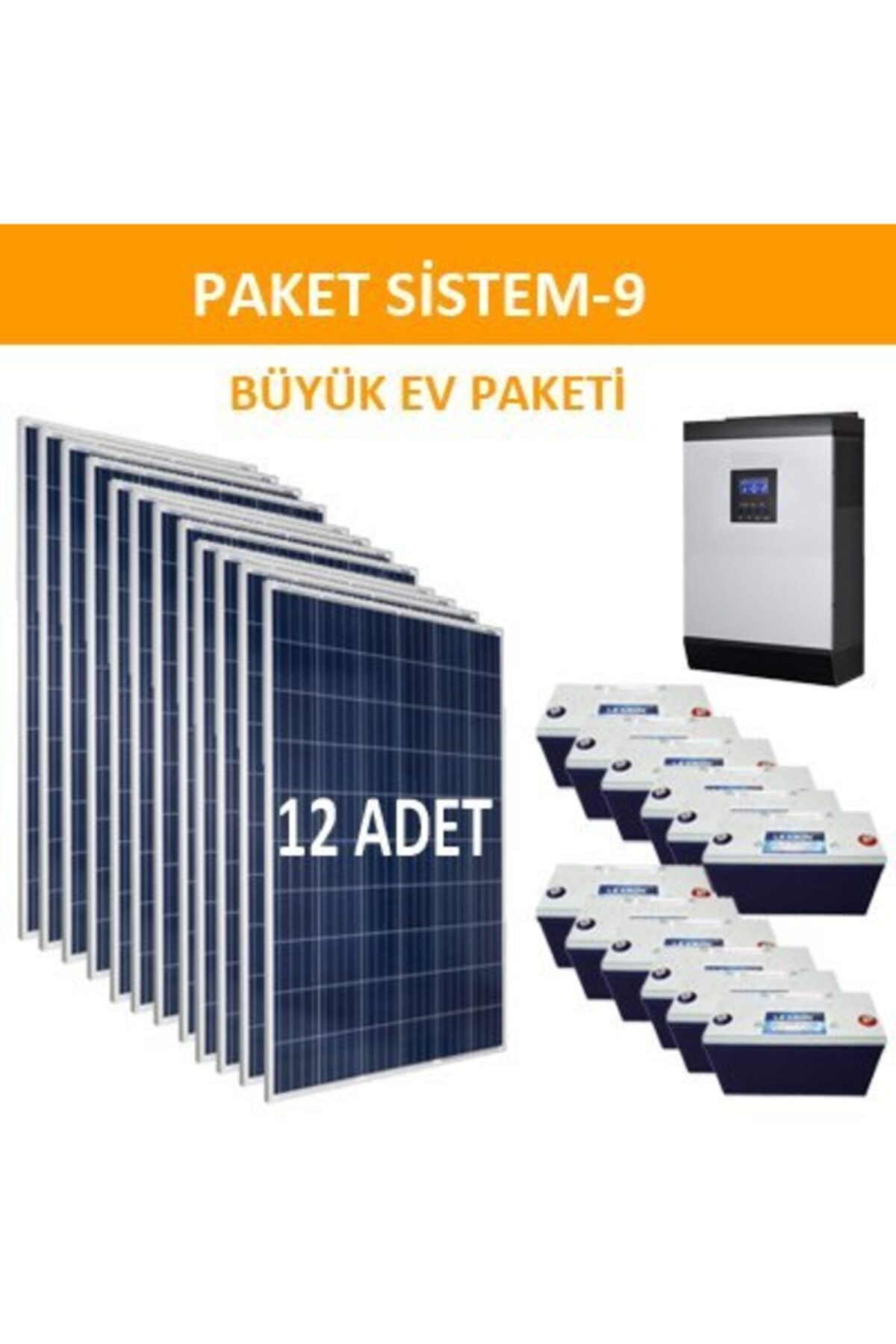 Lexron Büyük Bağ Evi Solar Paketi 5kva Mppt Inverter 280w Panel Paket 9