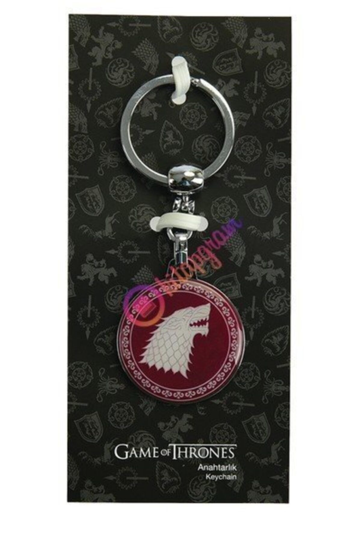 Epsilon Yayınevi Game Of Thrones Bordo Tekli Anahtarlık Stark - Epsilon