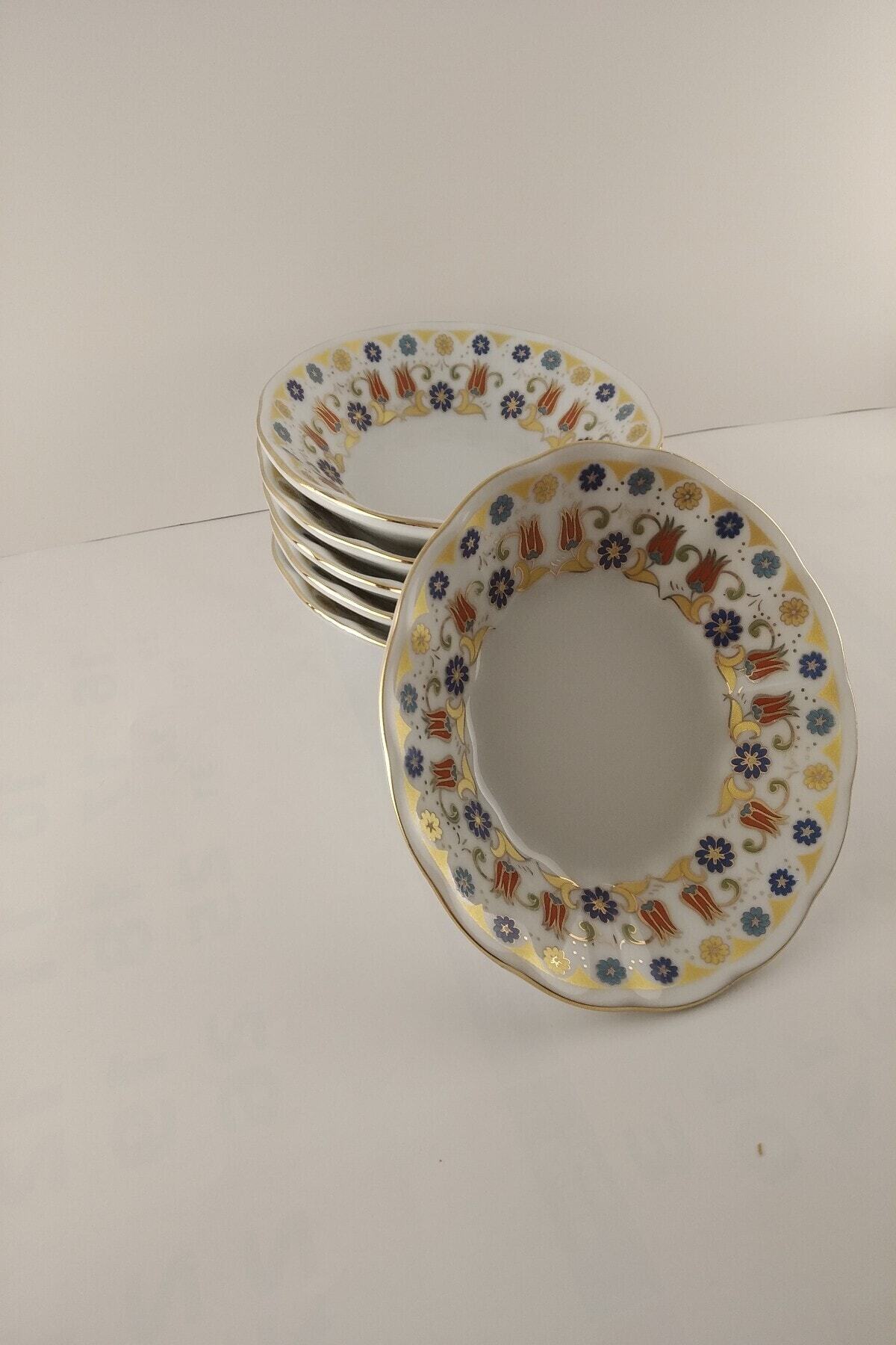 Güral Porselen Acem Çay Tabağı 6 Adet 006 Model