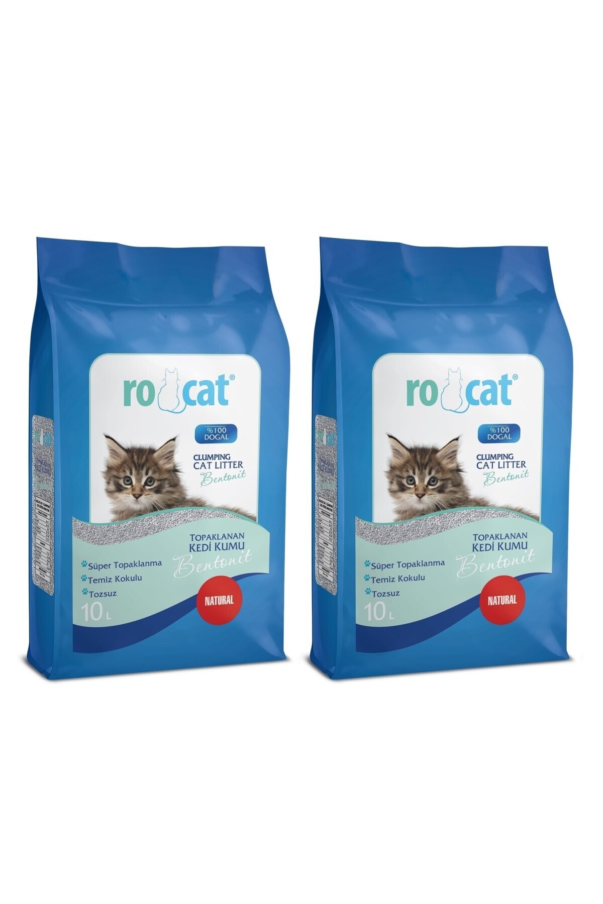 Rocat - 2x10 Lt - Parfümsüz Kedi Kumu