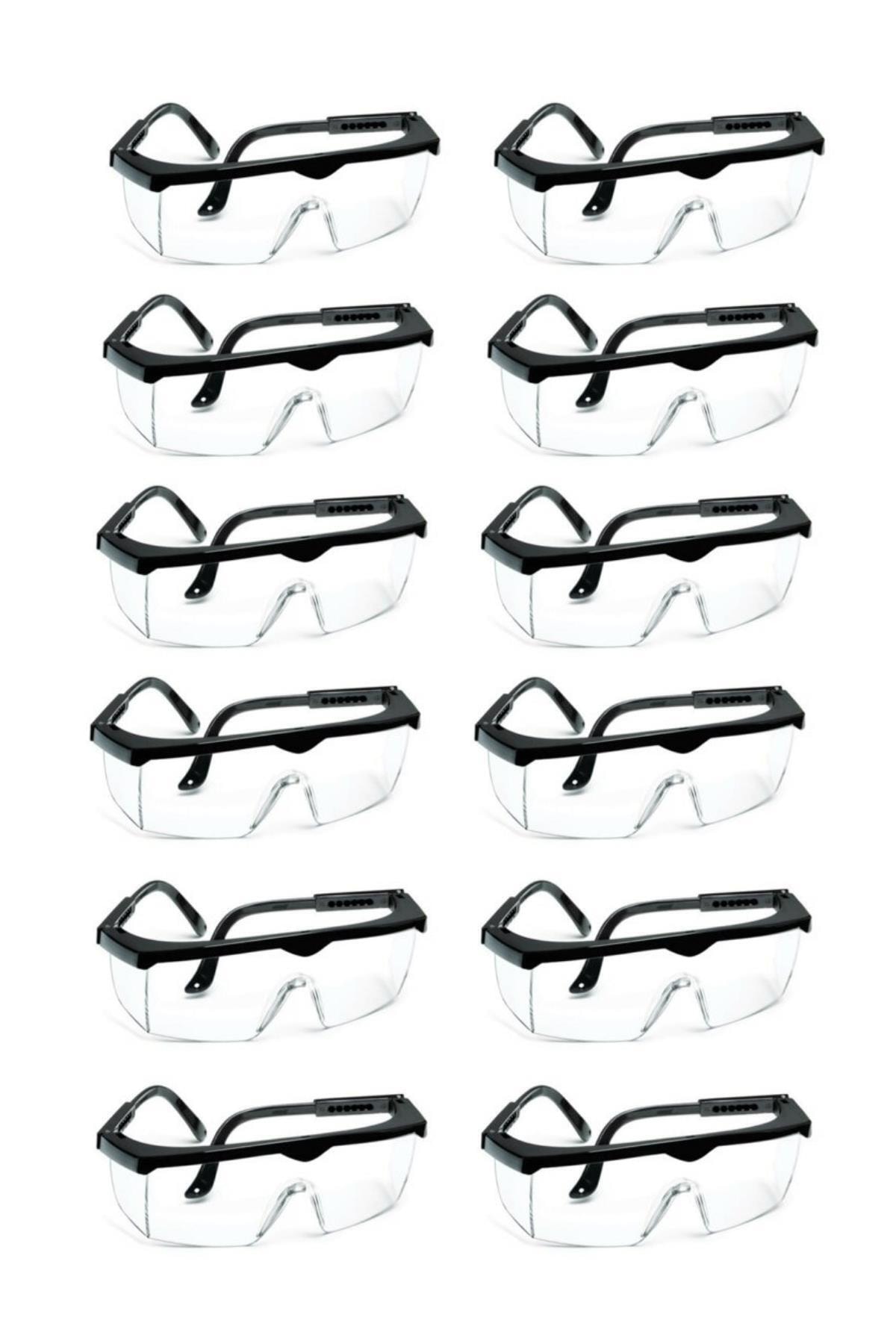 Eltos Koruyucu Gözlük Şeffaf Çalışma Gözlüğü 12 Adet
