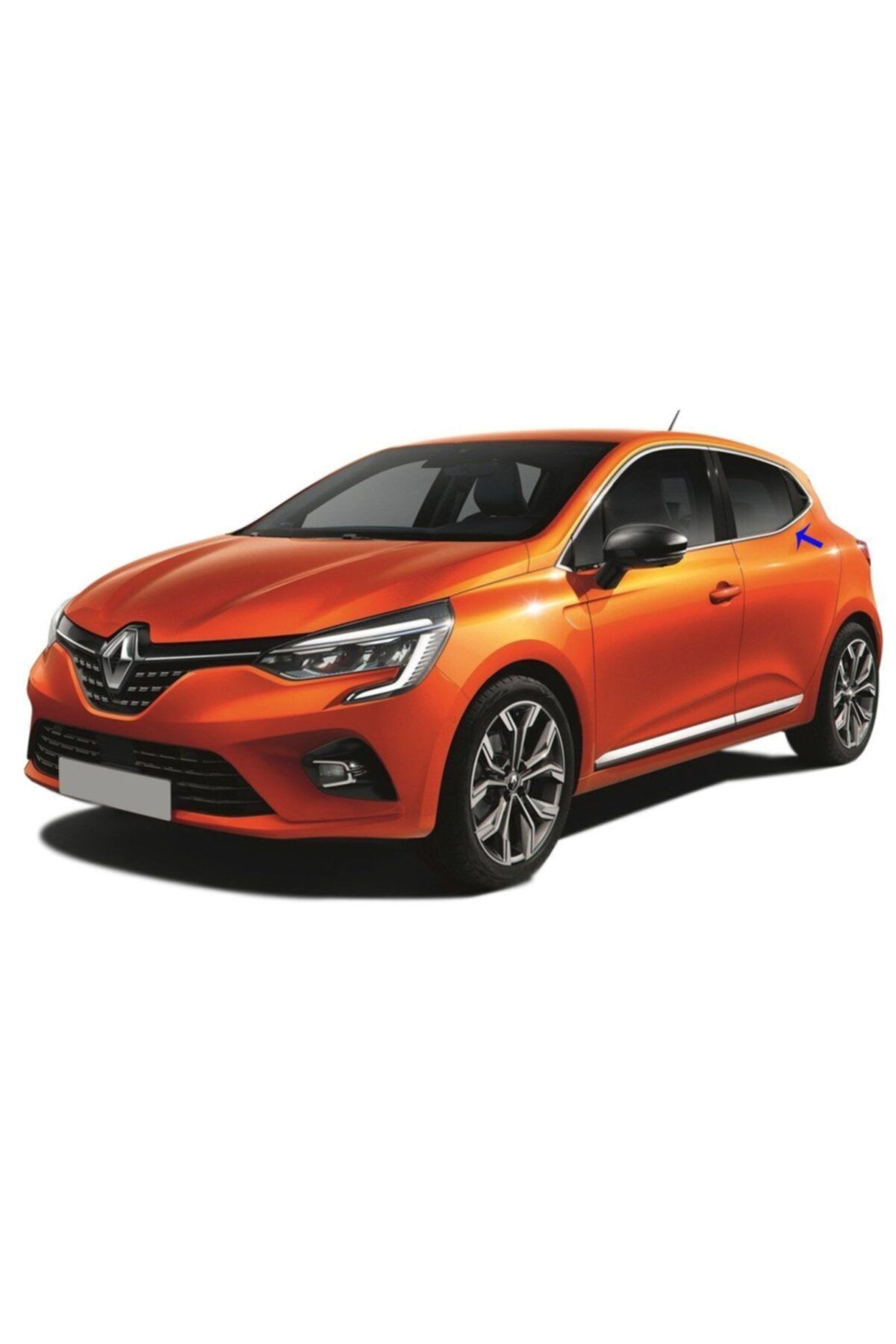 OTOTUNING53 Renault Clio 5 Hb Uyumlu Krom Cam Çerçevesi 12 Parça 2019 Ve Sonrası