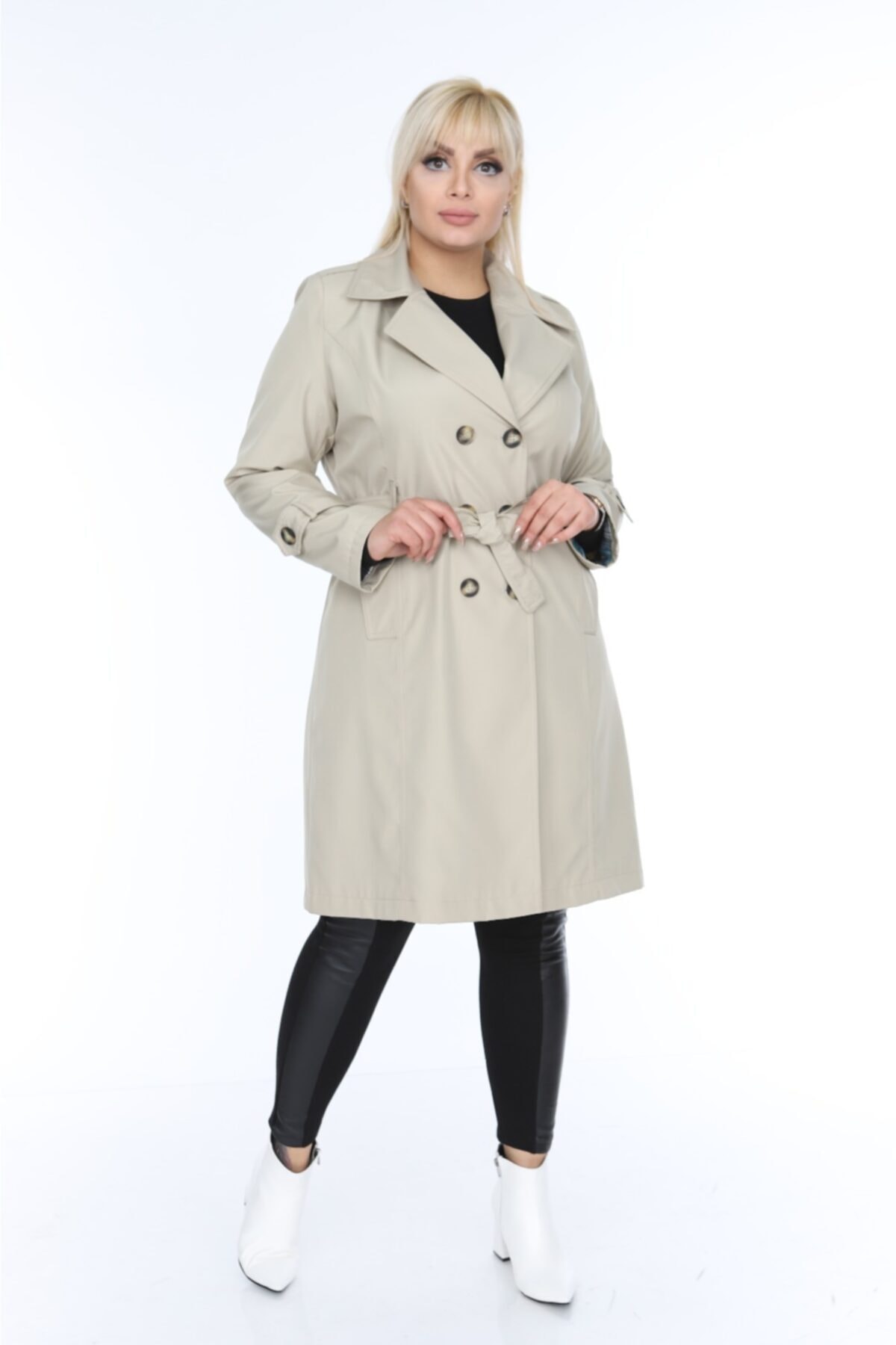 LEXSS Kadın Kahverengi Pardesü