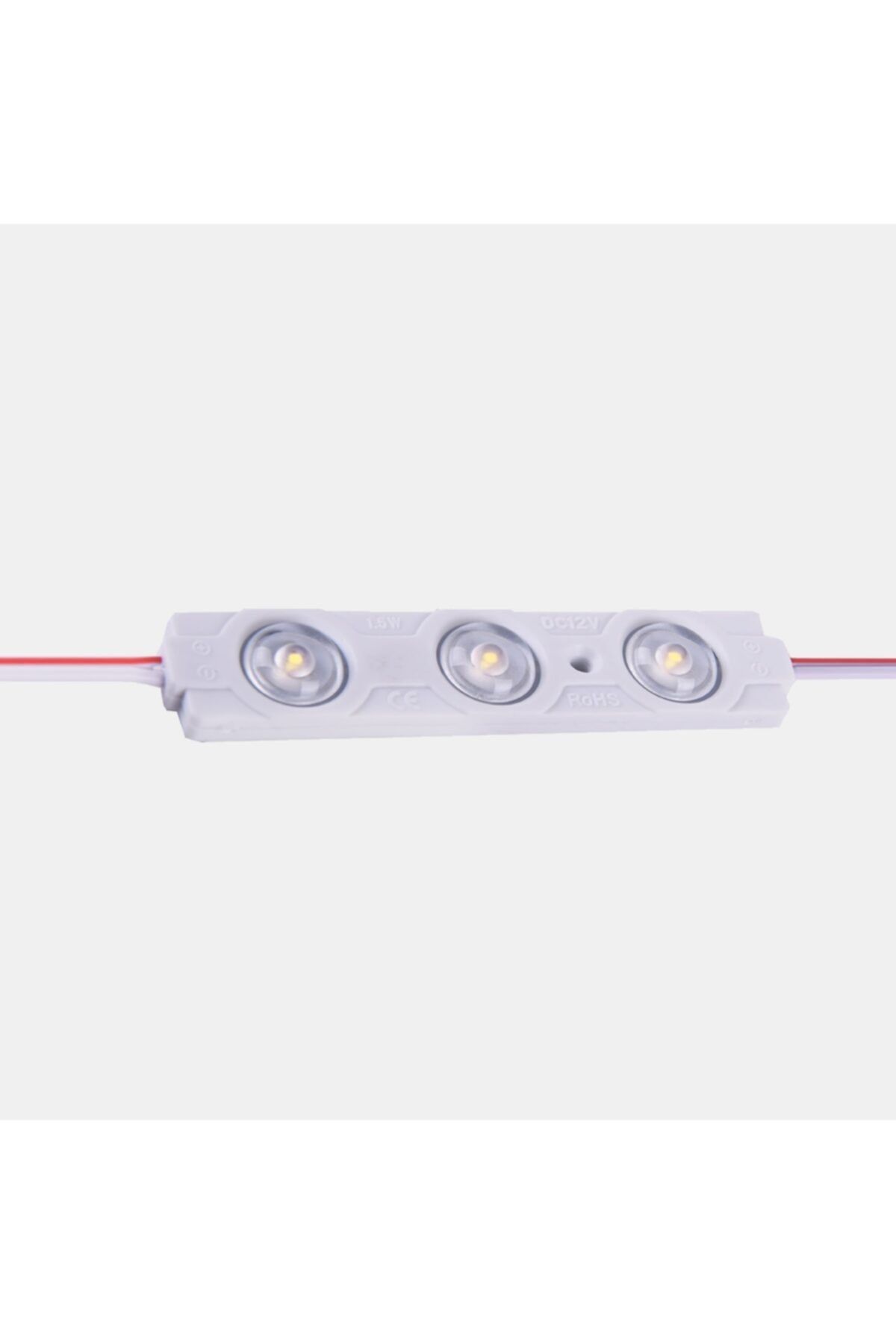 KrcDisplay Beyaz Modül Led 20'li Paket Üç Çipli Mercekli 2835 1,5watt 12volt