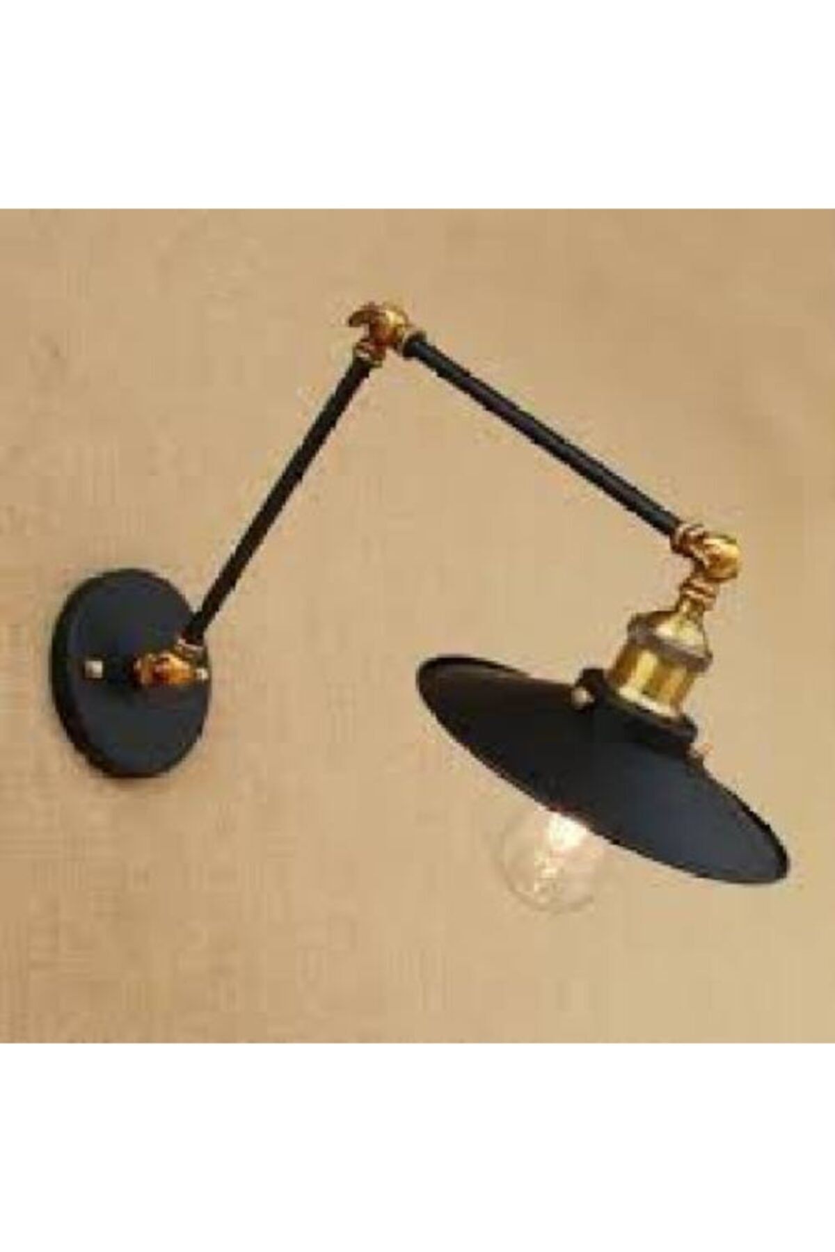 MYLİGHT S Retro Rustik Metal Üç Mafsalı Akrobat Aplik E27 Duylu 23 Cm En