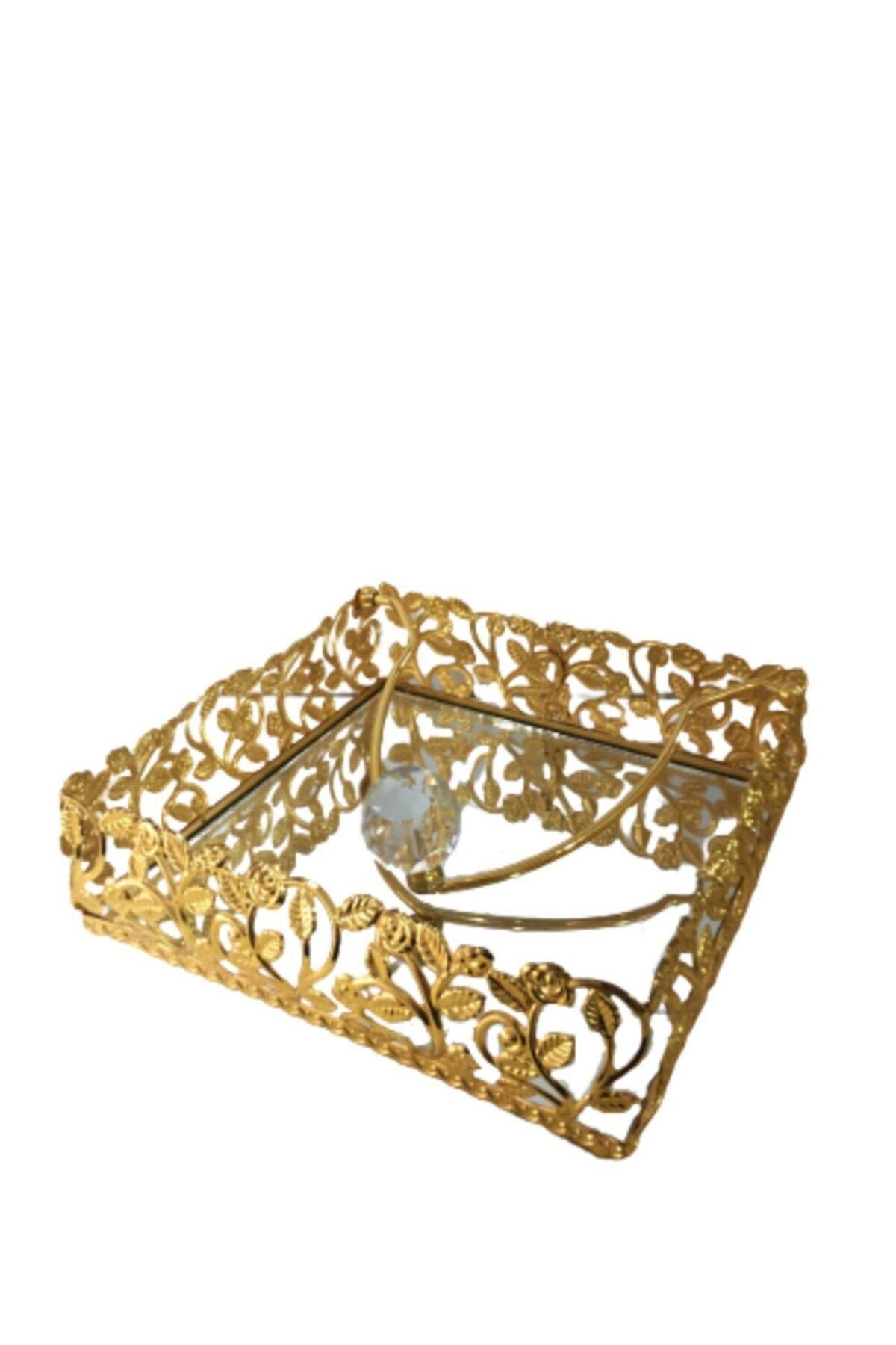 Decoworks Metal Aynalı Taş Toplu Peçetelik