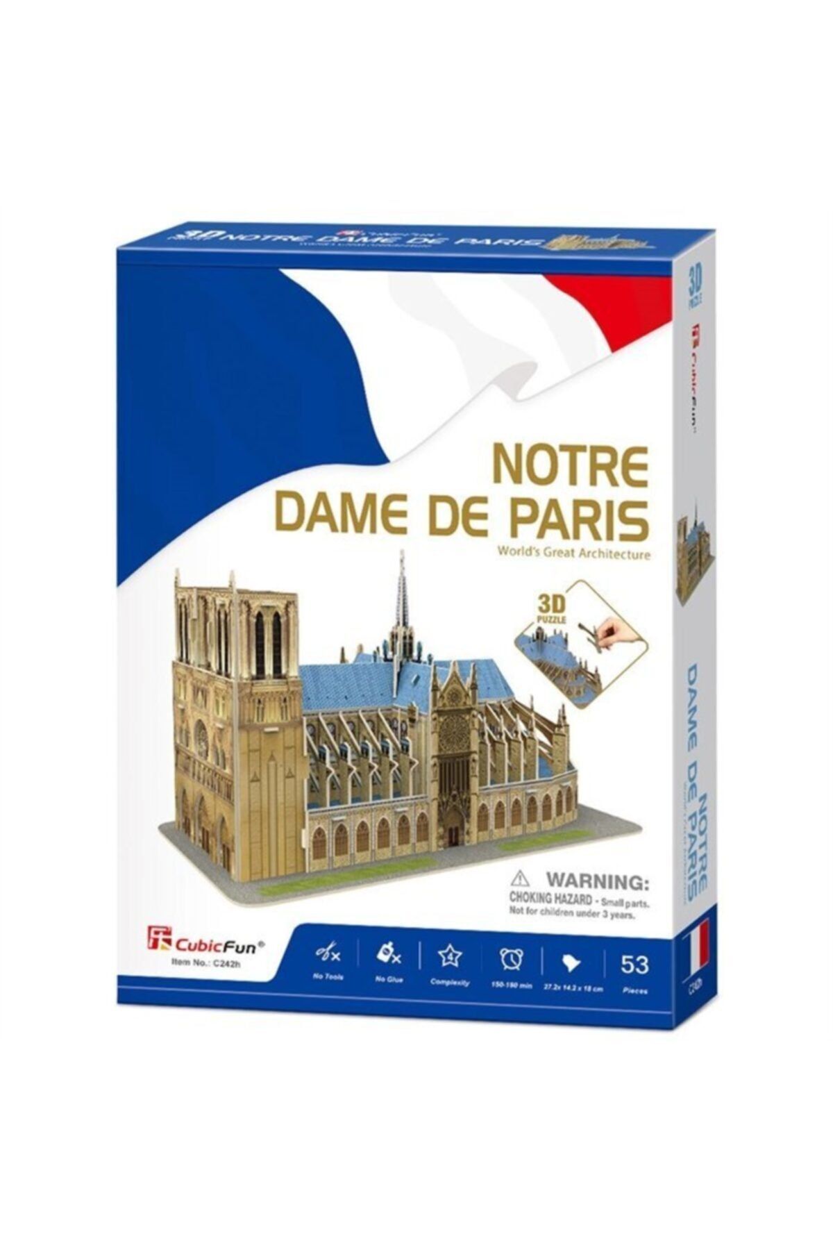 Cubic Fun 53 Parça 3D Puzzle Notre Dame de Paris