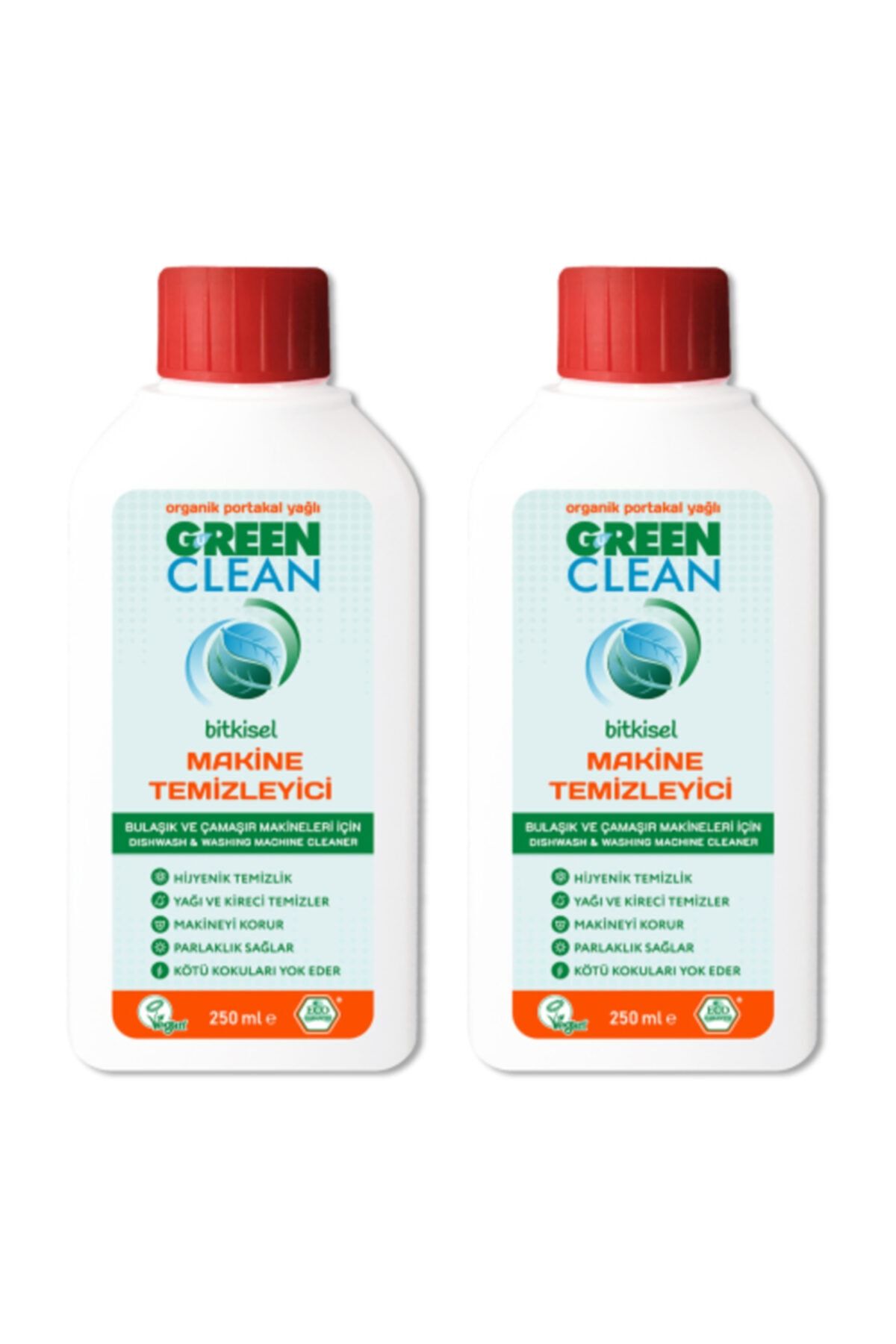 U Green Clean Makine Temizleyici Organik Portakal Yağlı 250ml 2'li Set