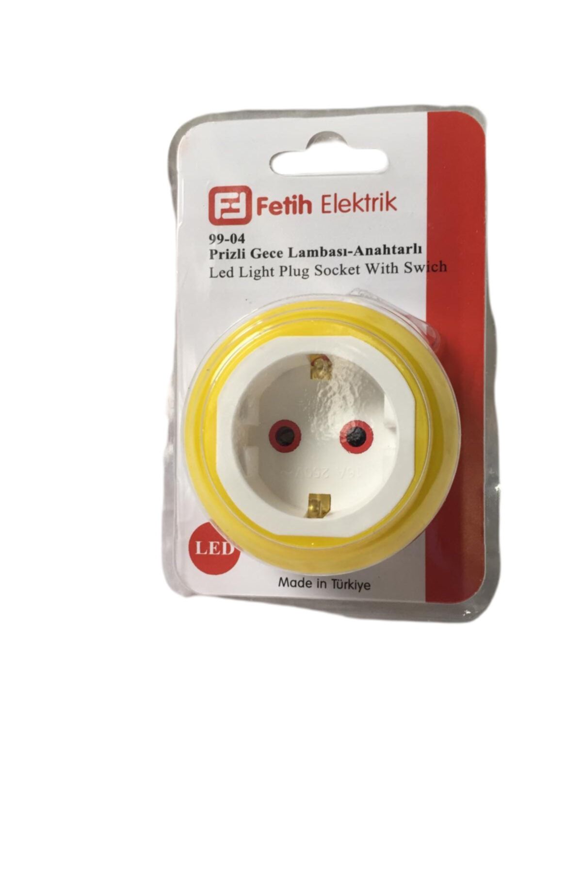 fetih elektrik sari led gece lambasi prizli ac kapa anahtarli fiyati yorumlari trendyol