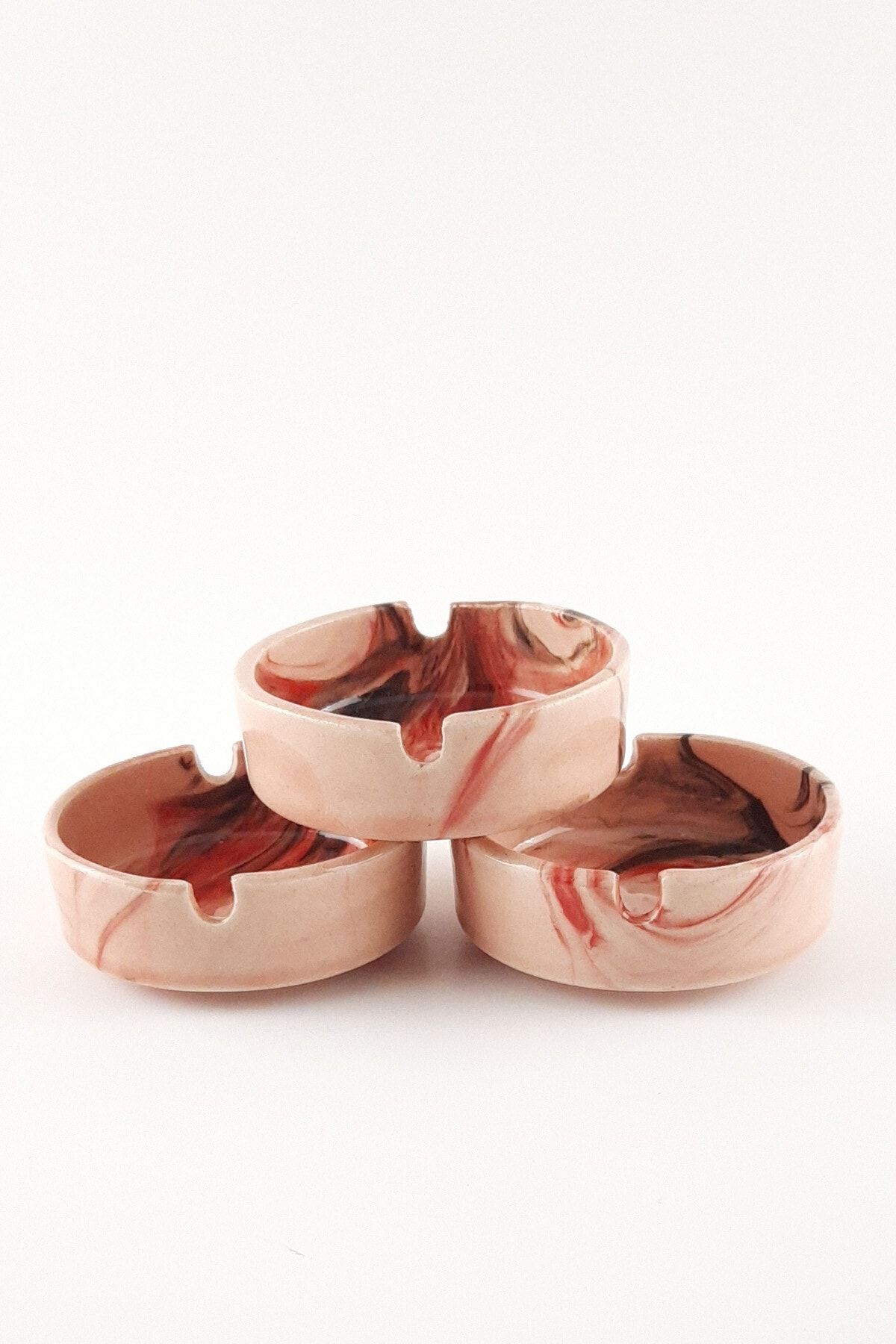 İLTER Ebruli 8 cm Pembe Küllük