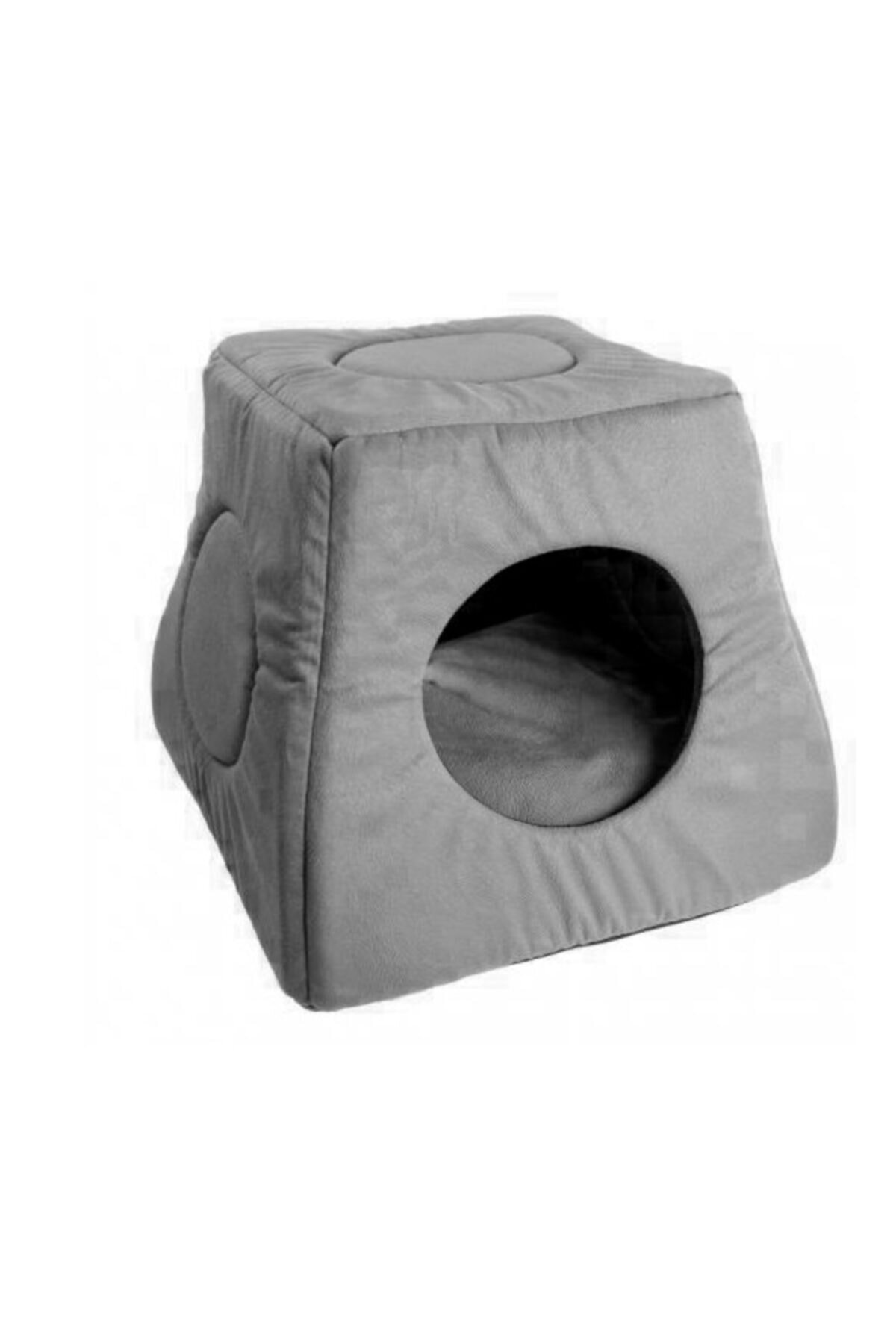 Nerotex Üç Fonksiyonlu Gri Kedi Yuvası Yatağı Taytüyü Yıkanabilir 40x40 Cm
