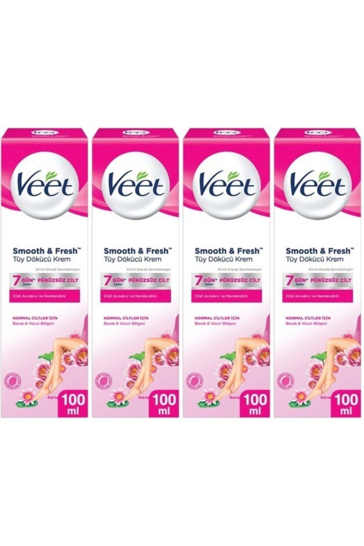Veet Tüy Dökücü Krem Normal Ciltler 100 ml 4 Adet