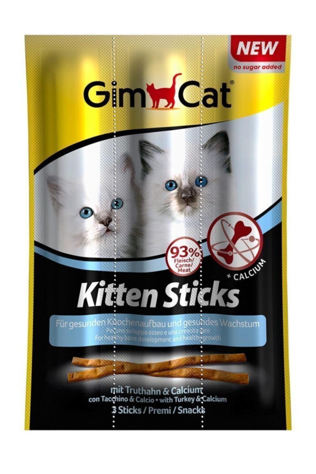 Gimcat Kitten Hindili Kedi Sticks 3x3 Gr
