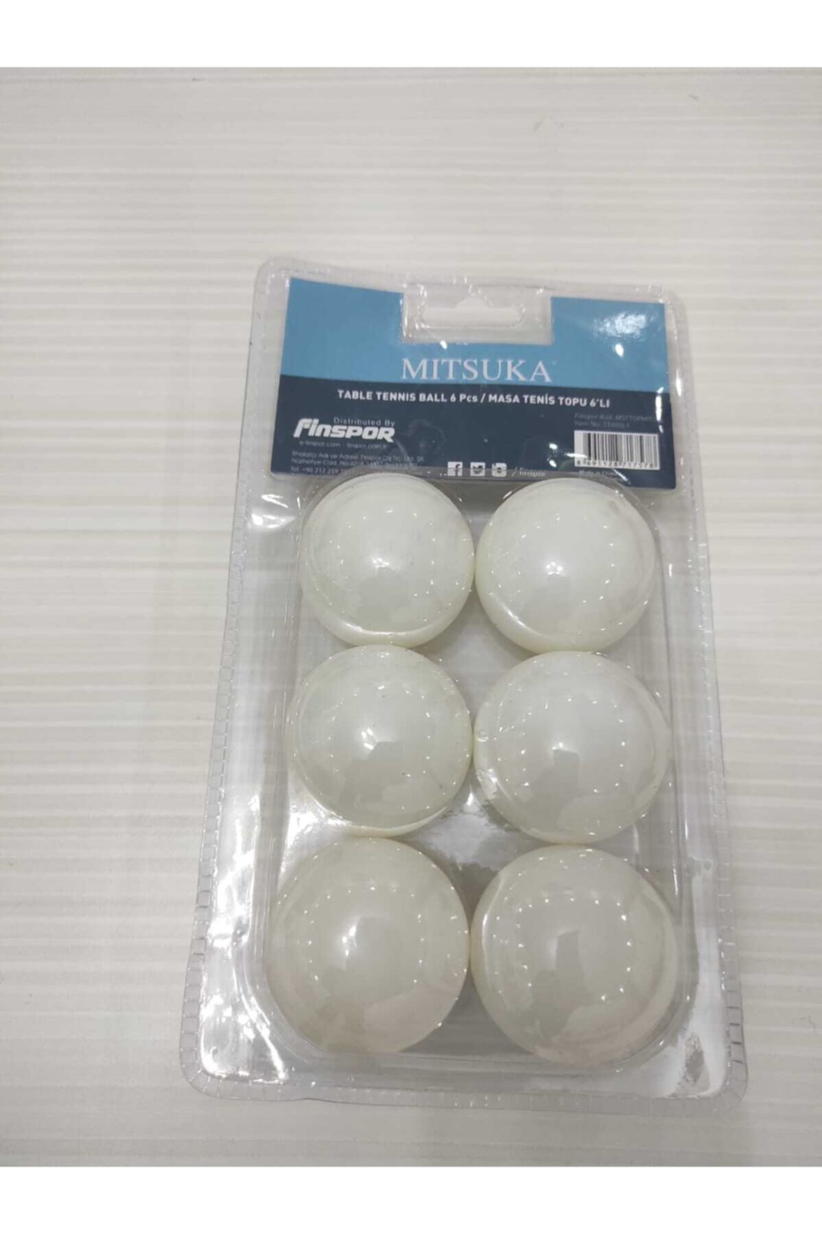 MITSUKA Masa Tenis Topu 6 Lı Beyaz