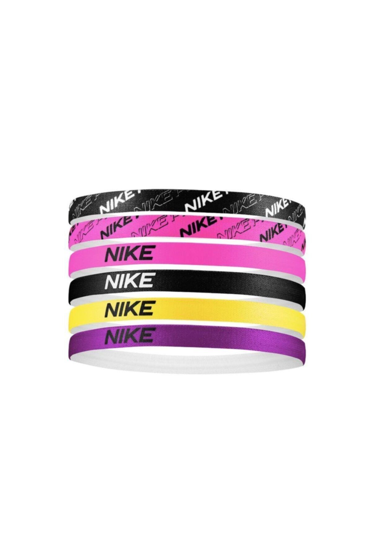 Nike N.000.2545.069.os Prınted Headbands 6pk Black Saç Ipi Bandı