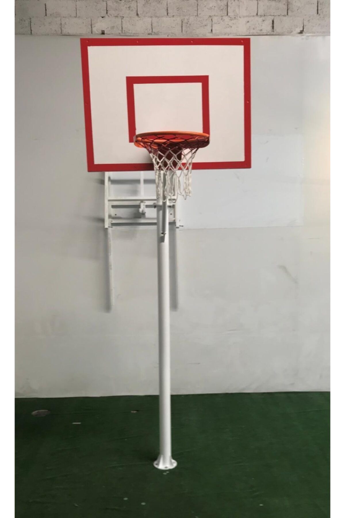 adelinspor Beyaz Ahşap Basketbol Potası