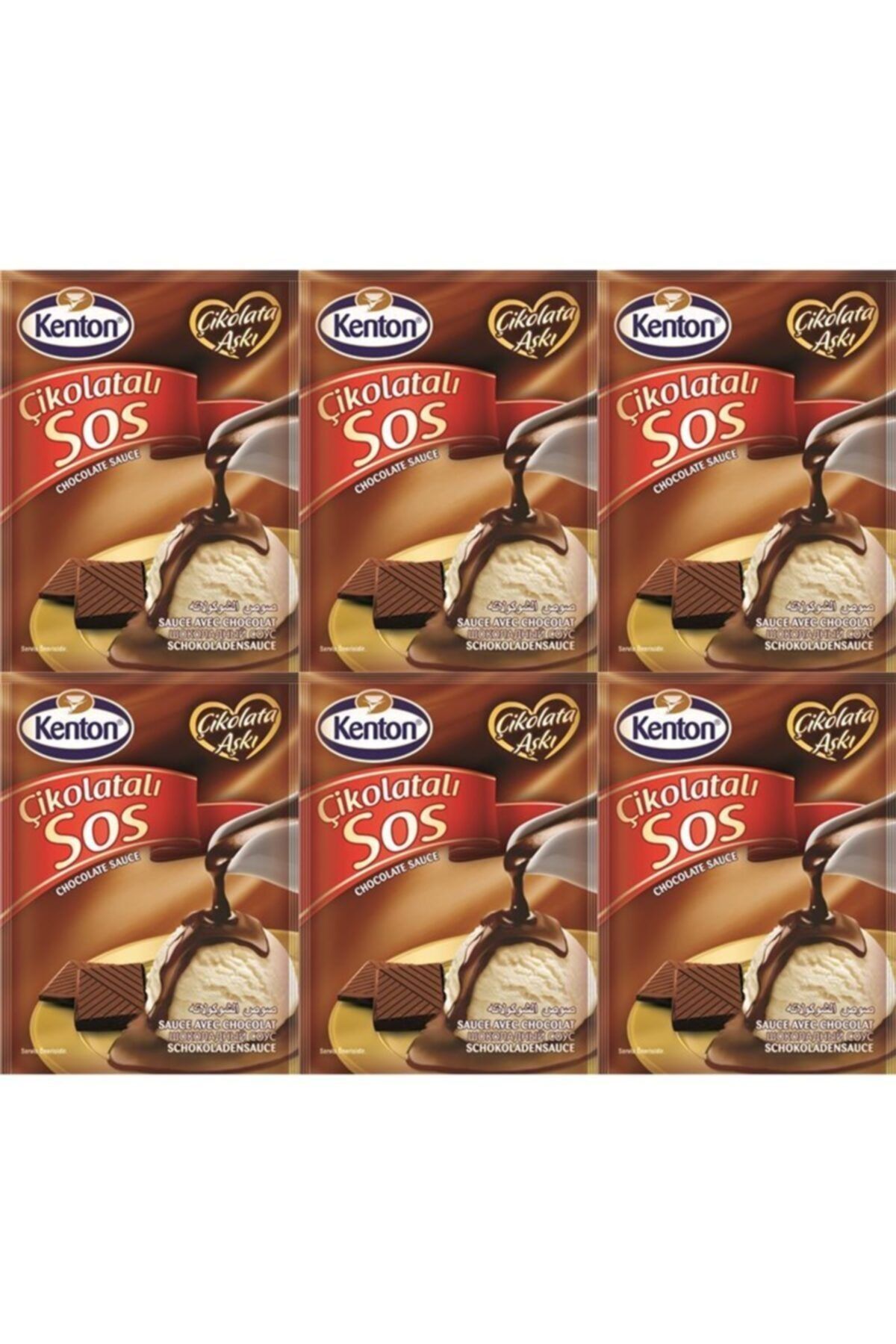 Kenton Sos Çikolata Aşkı Çikolatalı 128gr 6'lı