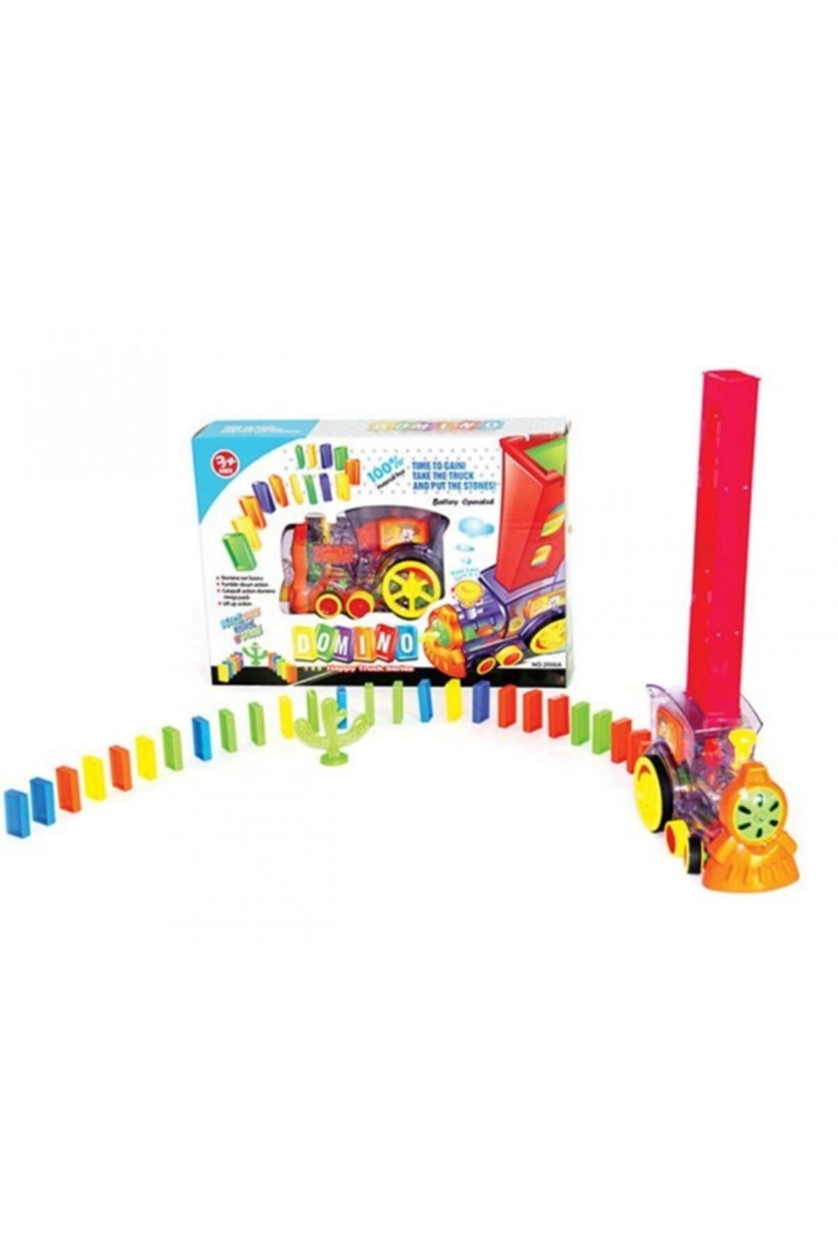 Happy Toys Domino Treni Sesli Işıklı Oyuncak Truck Pilli Oyuncak